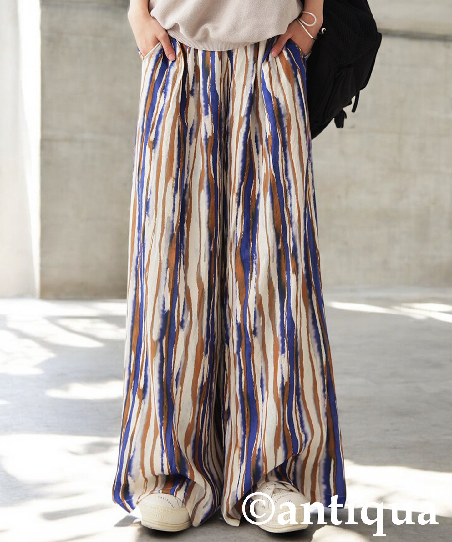 Ladies Art Print Wide Pants