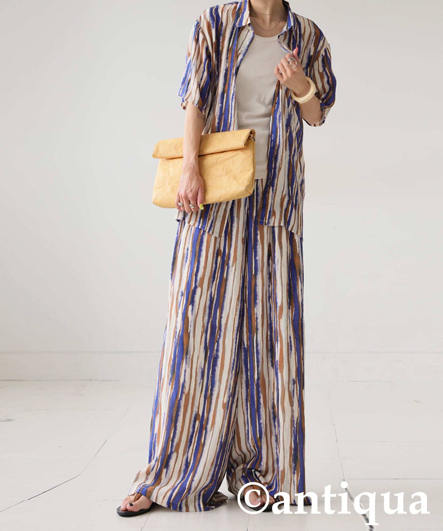 Ladies Art Print Wide Pants