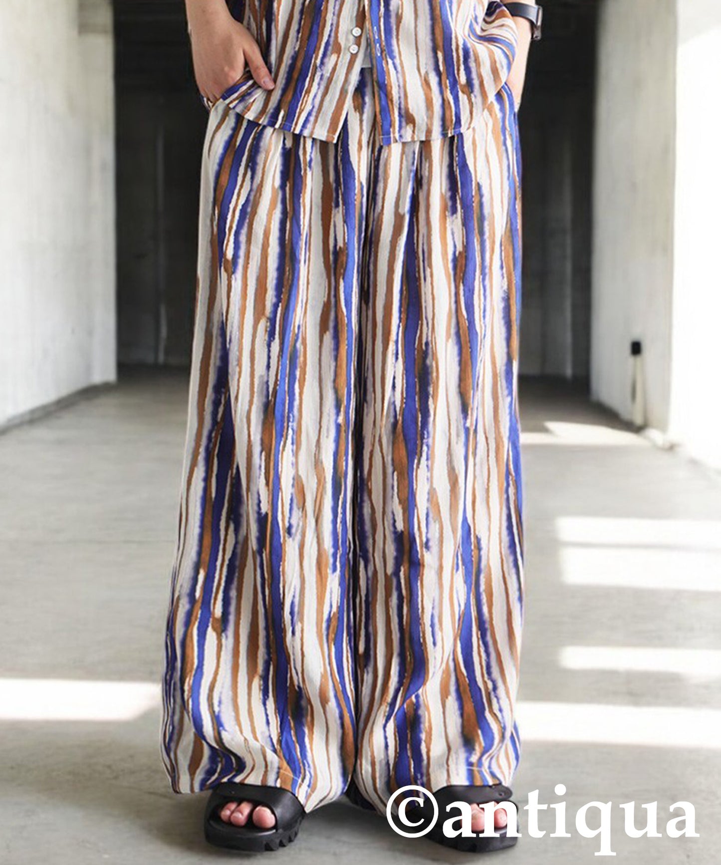 Men's Art Print Wide Pants