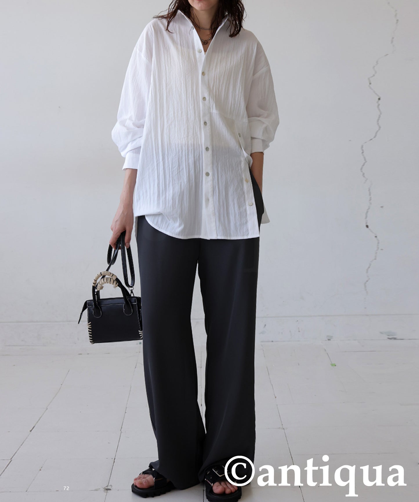 Asymmetrical Design Shirt Ladies