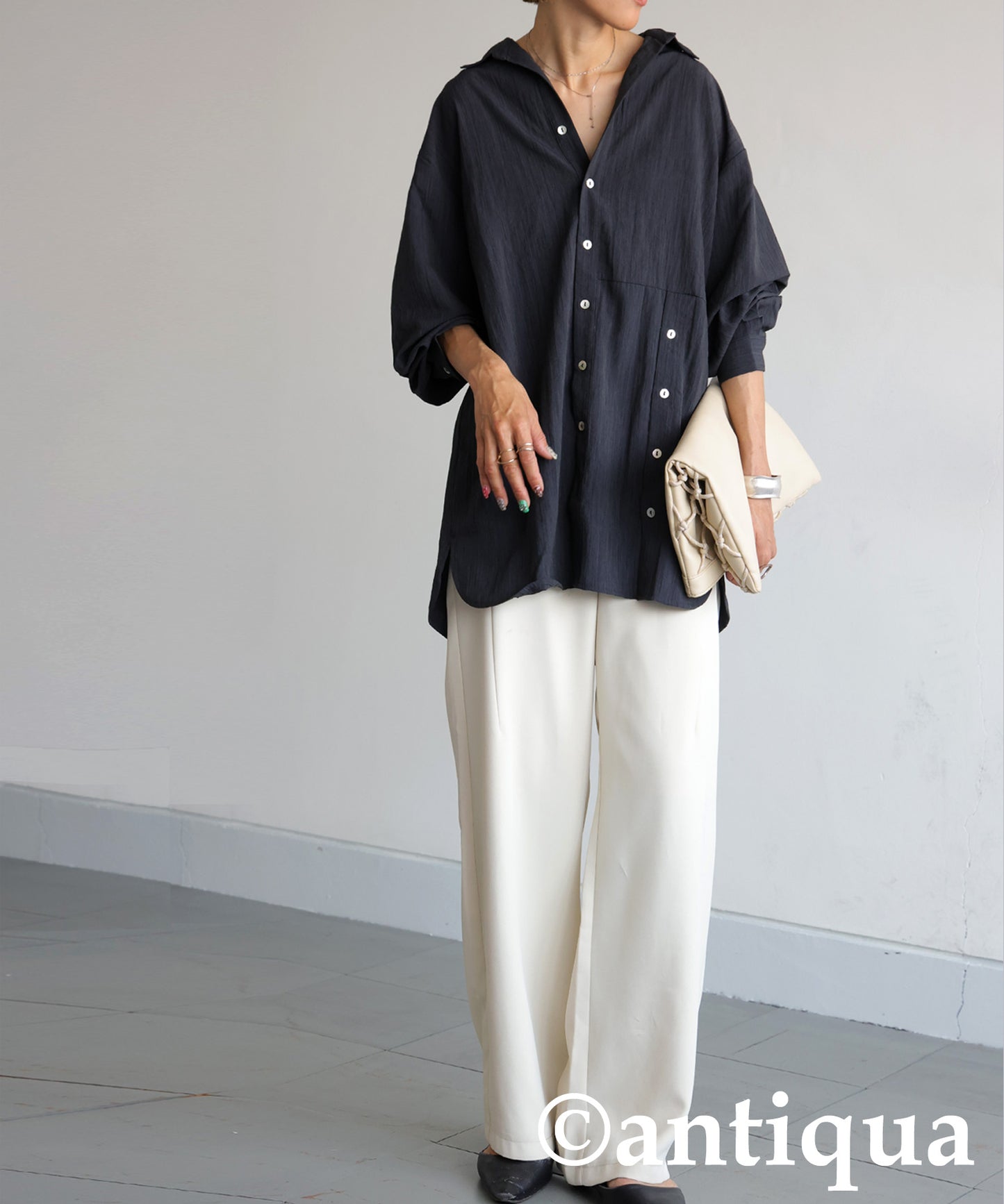 Asymmetrical Design Shirt Ladies