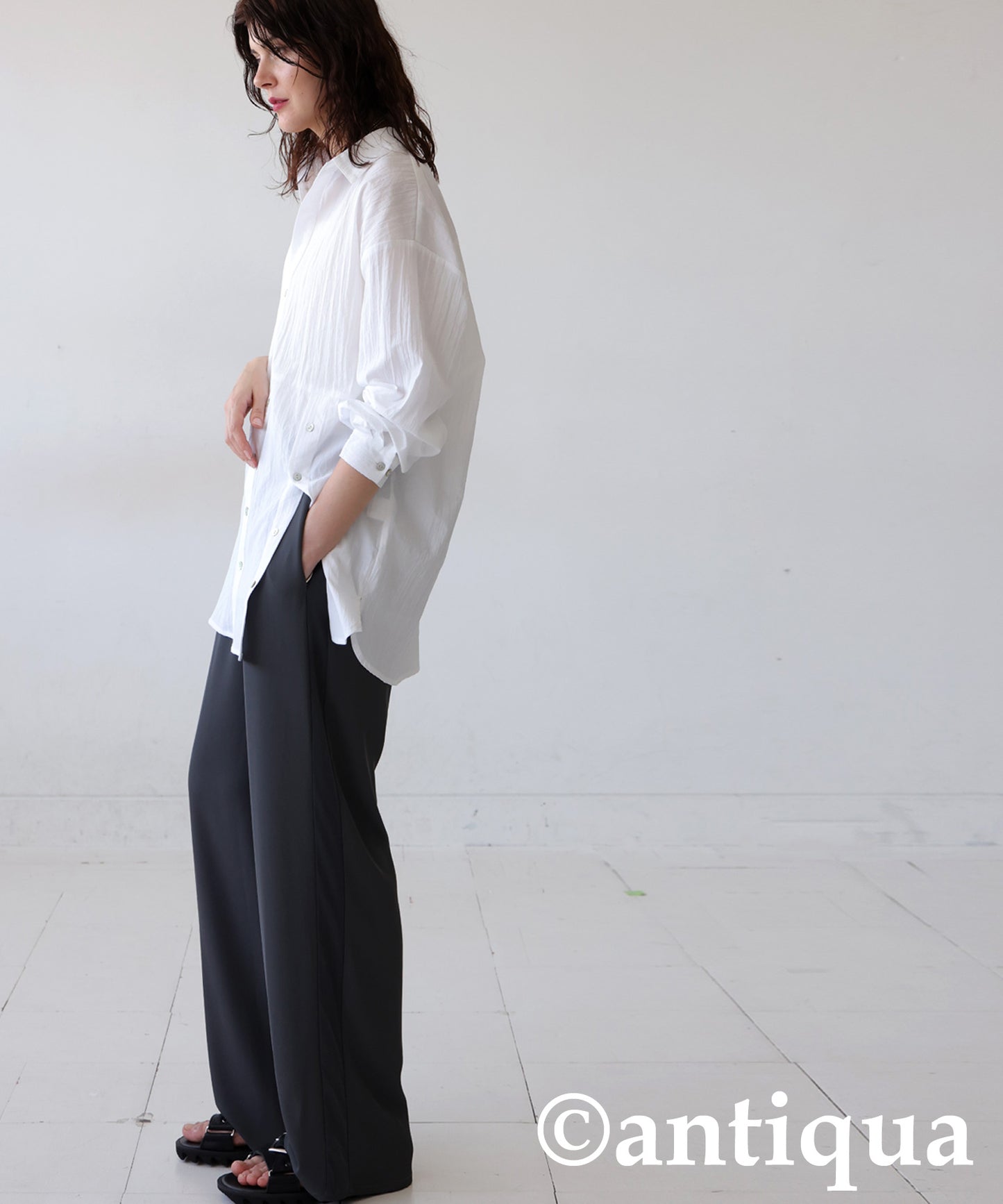 Asymmetrical Design Shirt Ladies