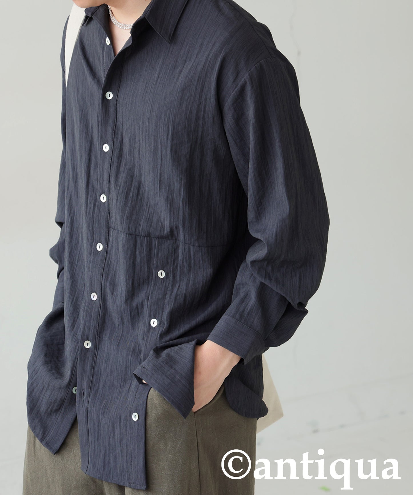 Asymmetrical Design Shirt Men's