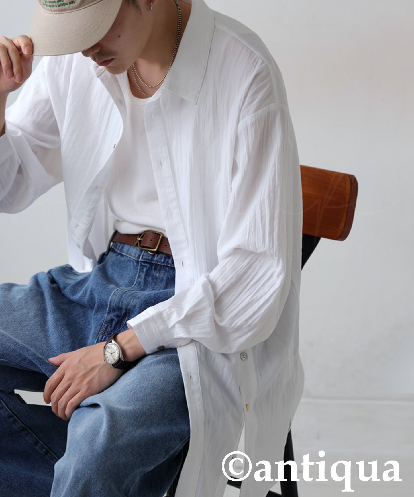 Asymmetrical Design Shirt Men's