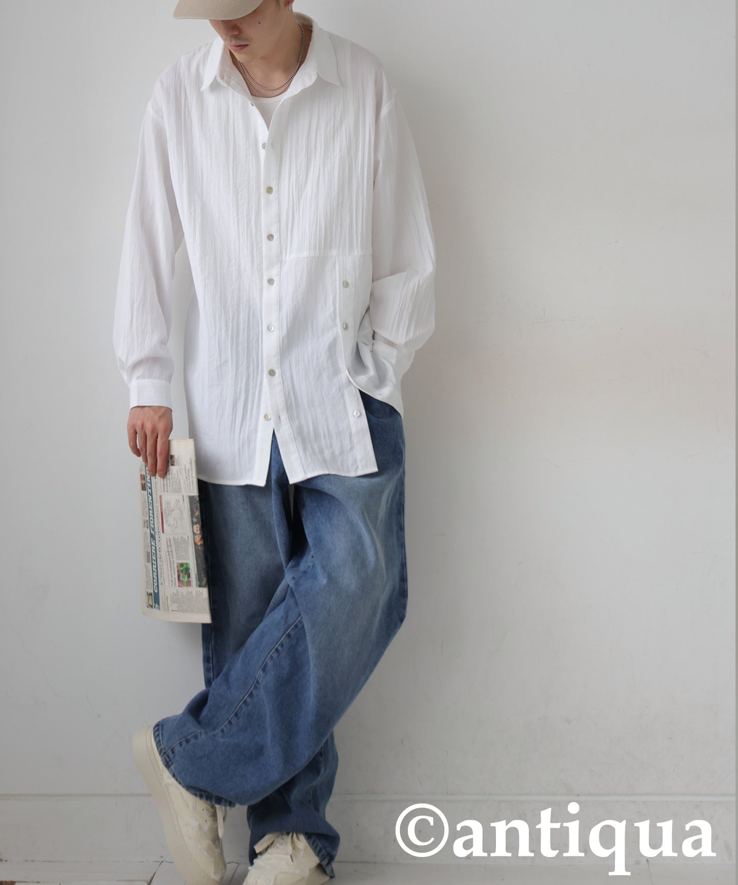 Asymmetrical Design Shirt Men's