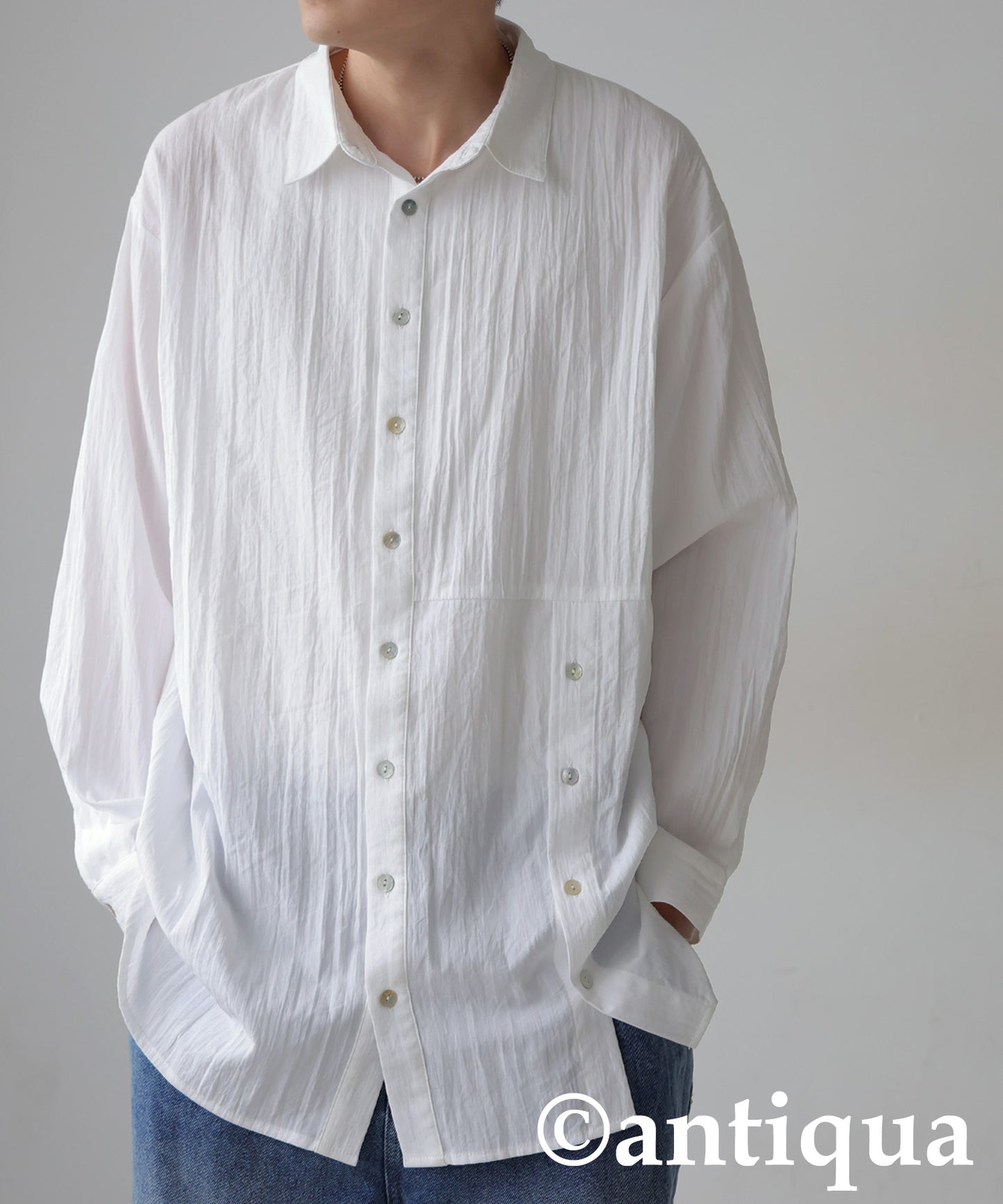 Asymmetrical Design Shirt Men's
