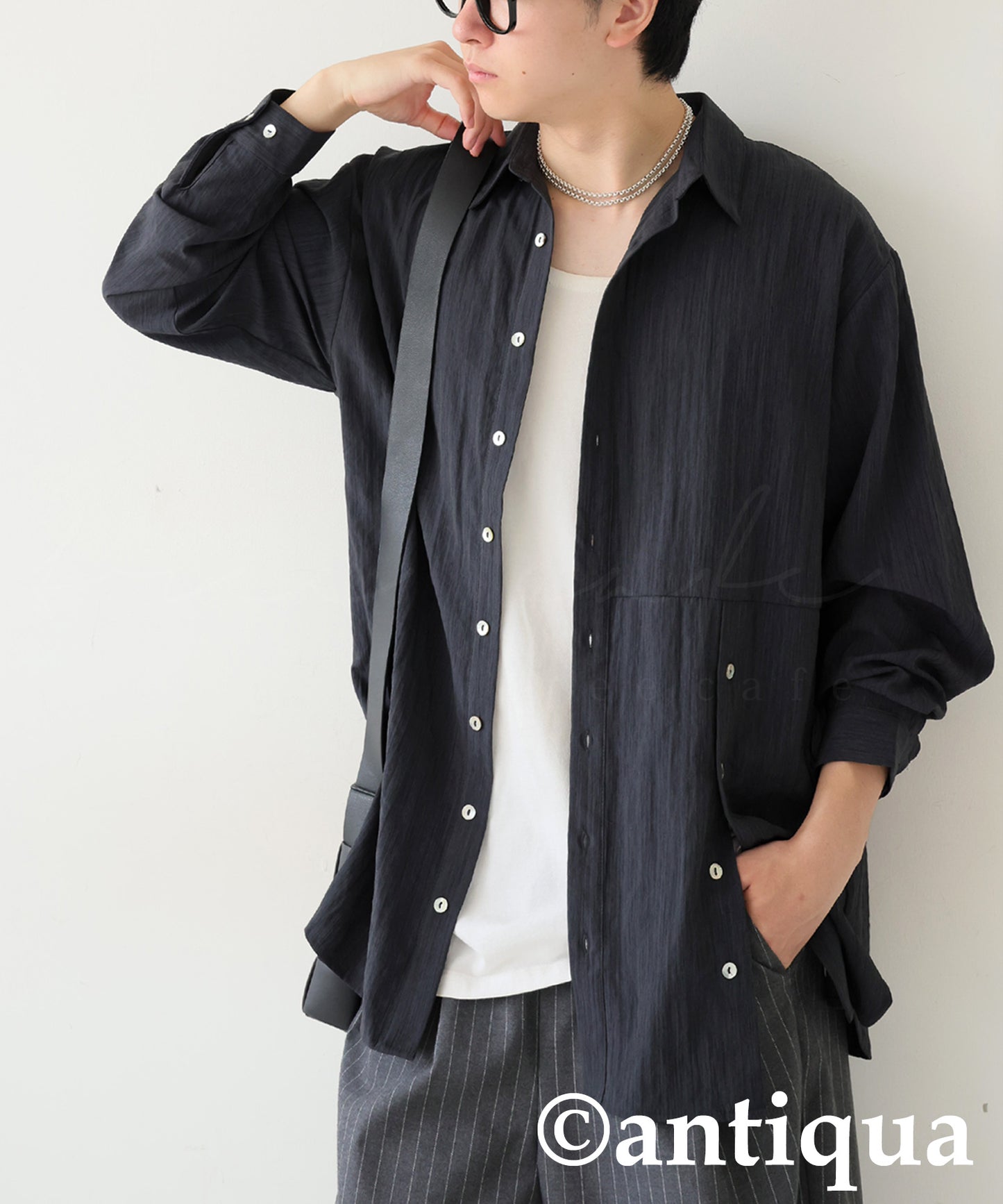 Asymmetrical Design Shirt Men's