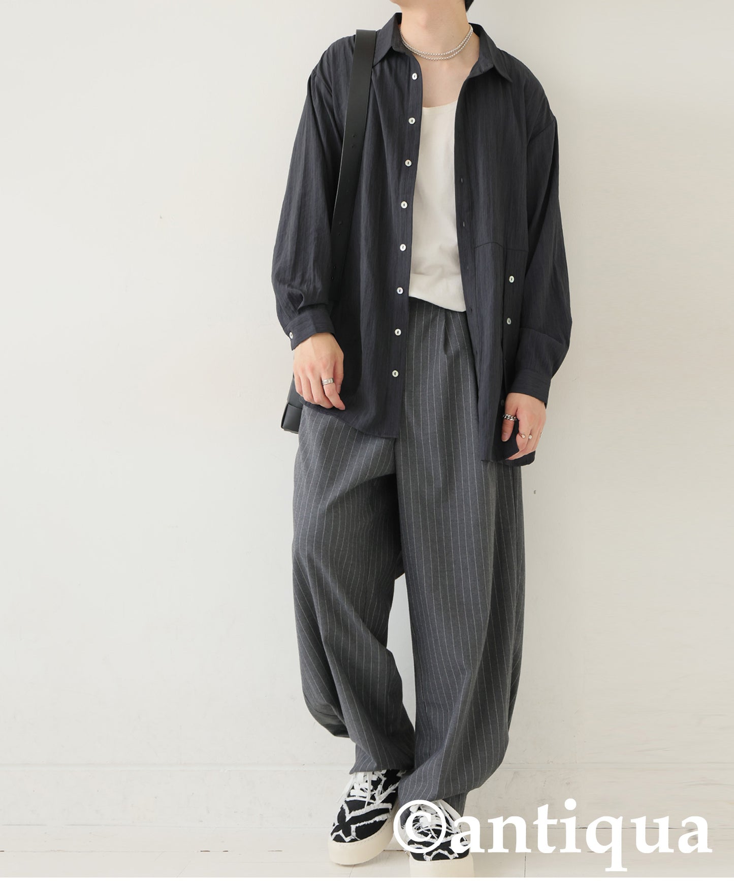 Asymmetrical Design Shirt Men's