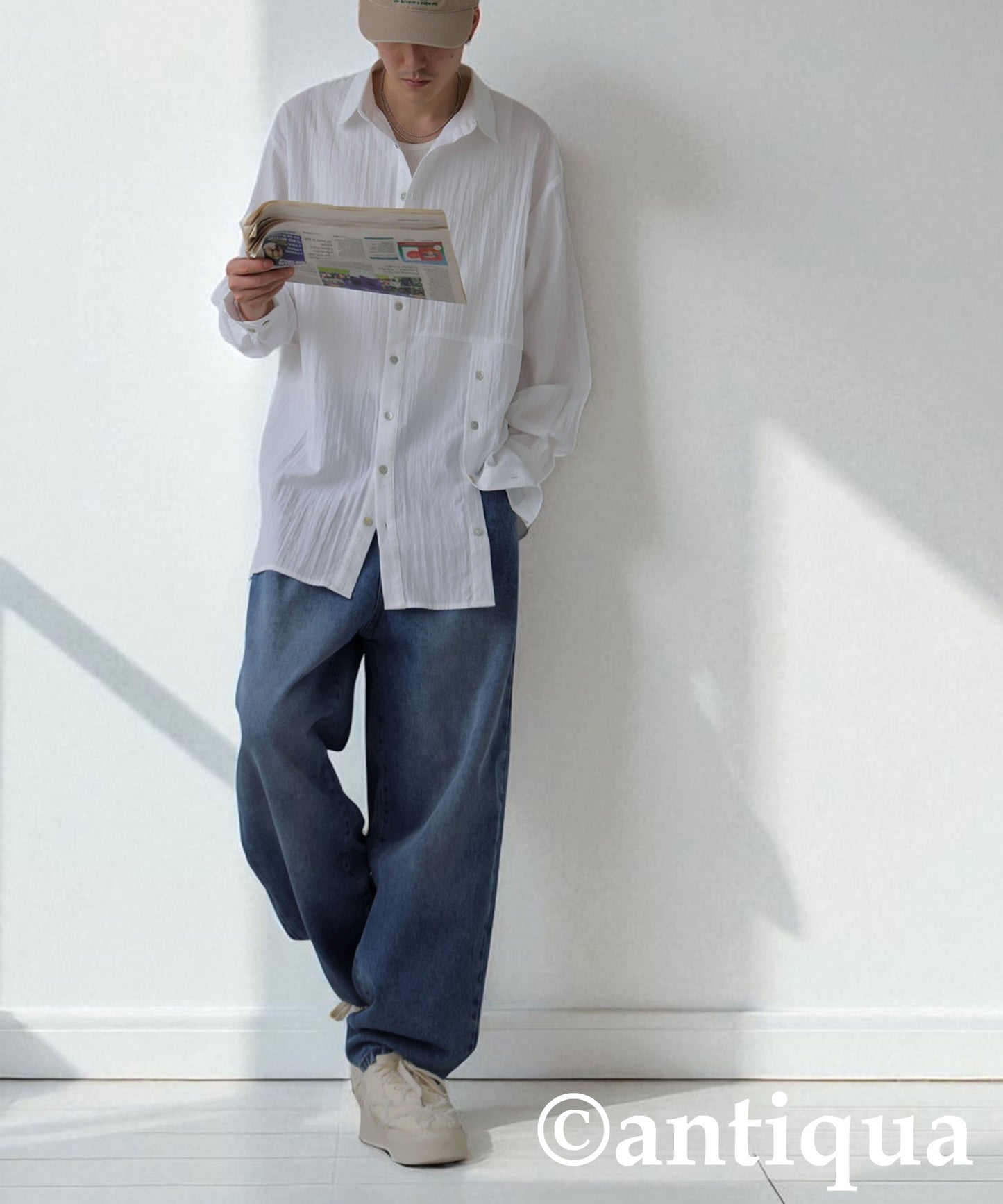 Asymmetrical Design Shirt Men's