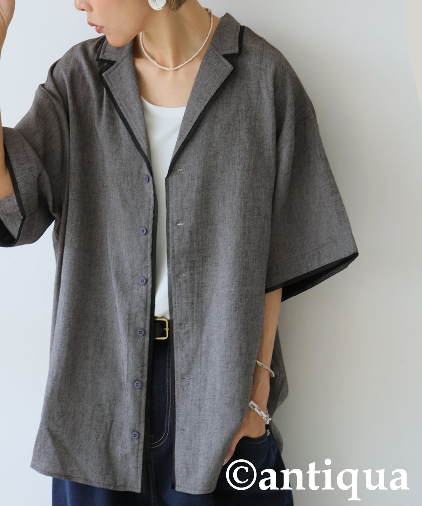 Ladies Piping Design Shirt