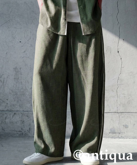 Piping Wide Pants Men's