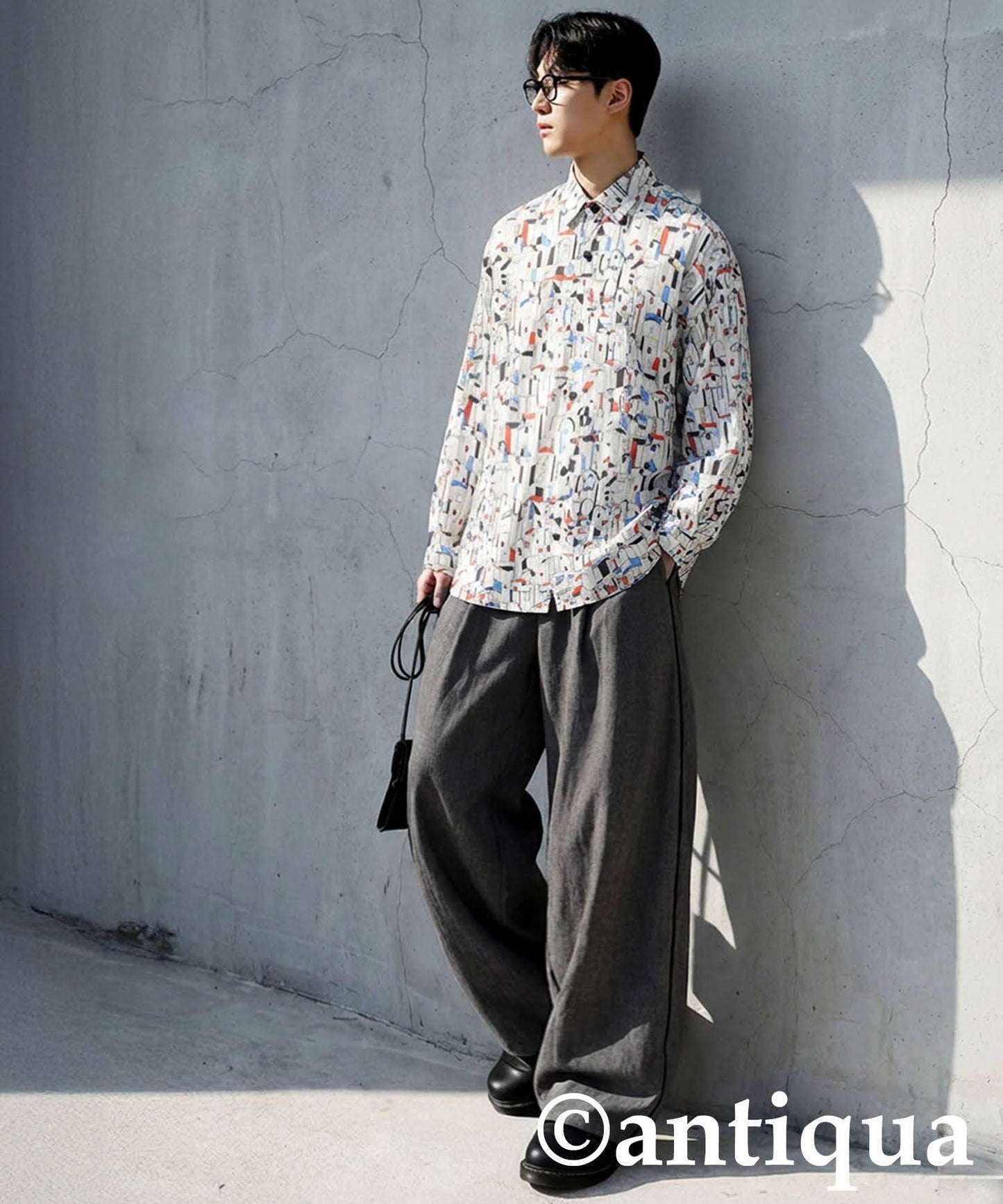 Piping Wide Pants Men's
