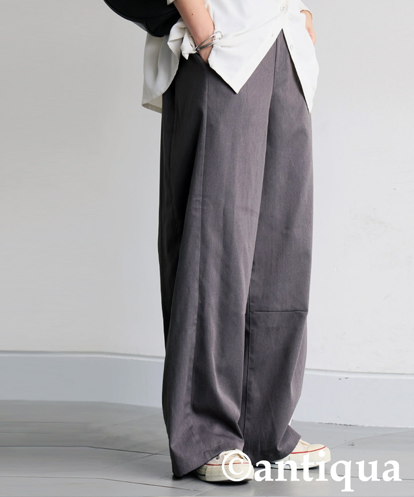Color-Block Wide Pants Ladies