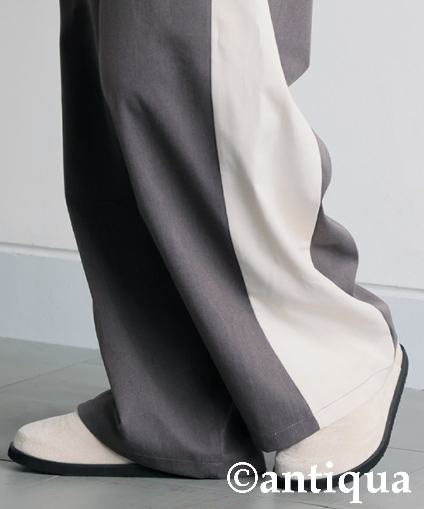 Color-Block Wide Pants Ladies