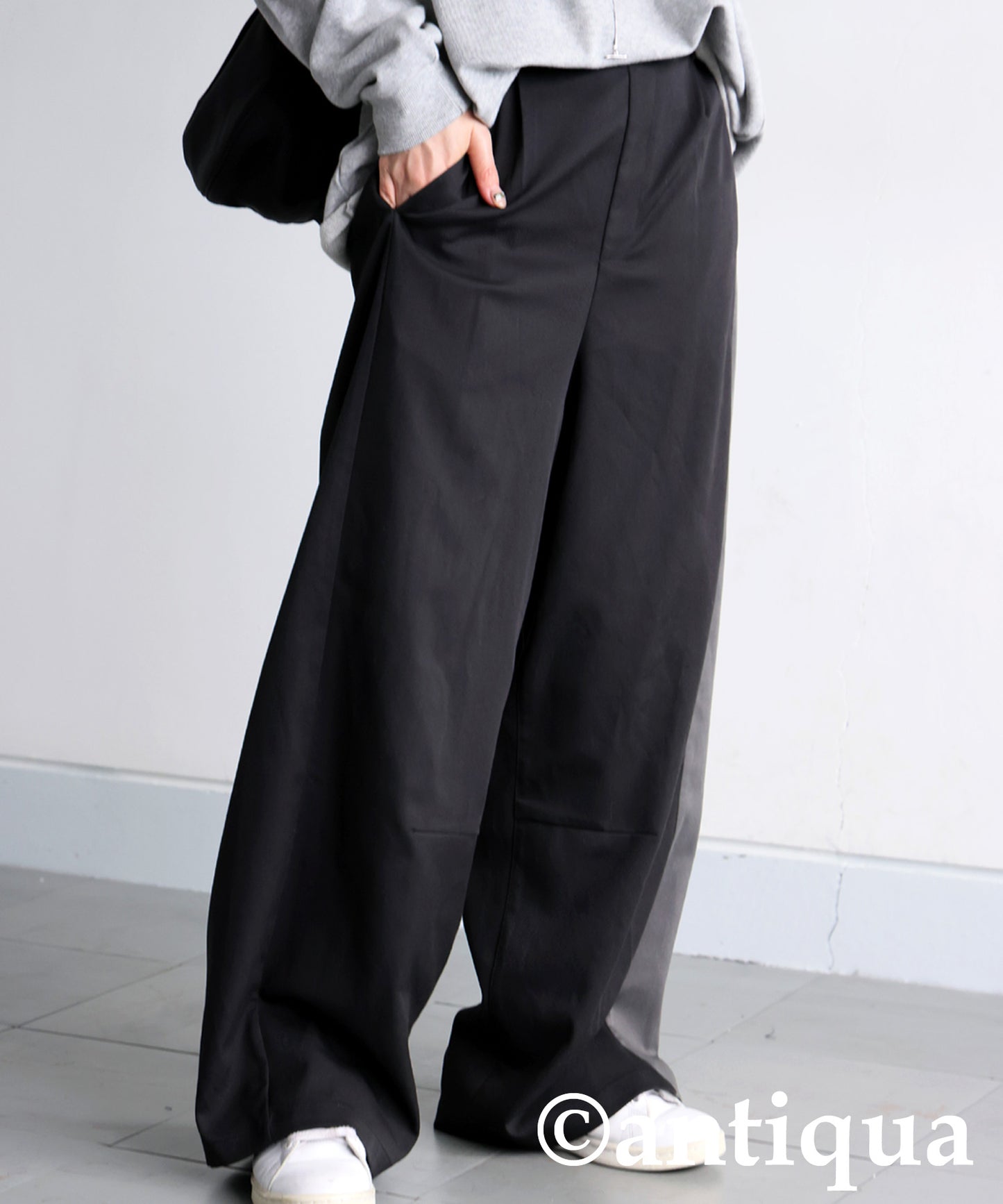 Color-Block Wide Pants Ladies