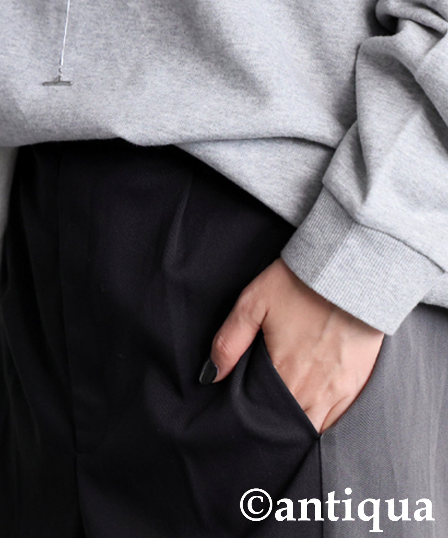 Color-Block Wide Pants Ladies