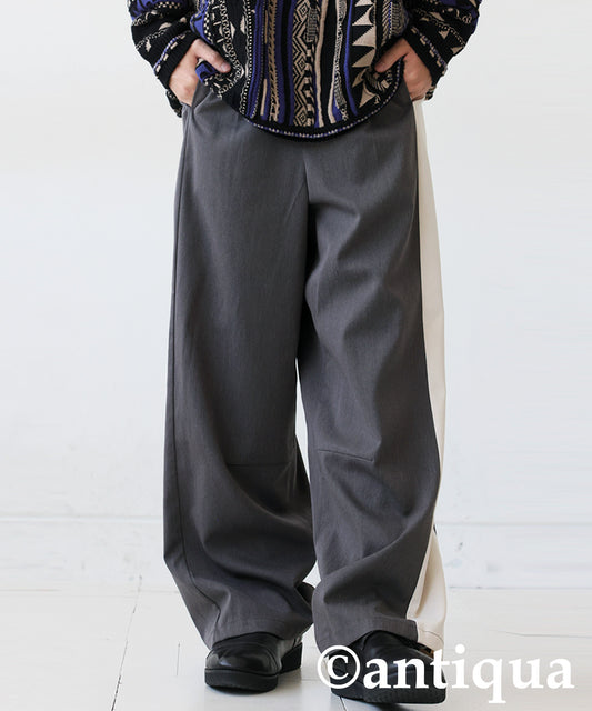 Color-Block Wide-Leg Pants Men's