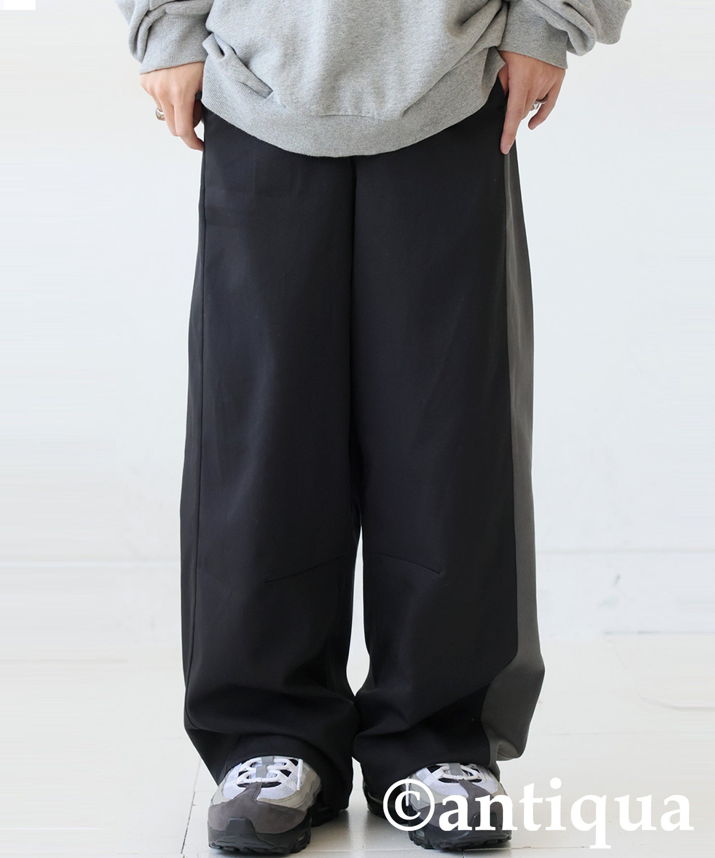 Color-Block Wide-Leg Pants Men's