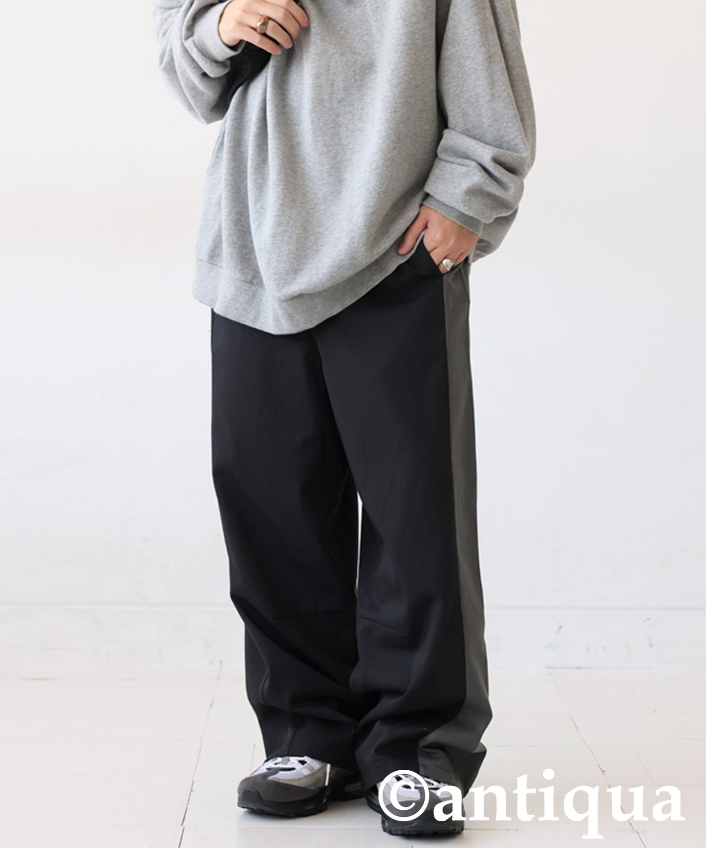Color-Block Wide-Leg Pants Men's