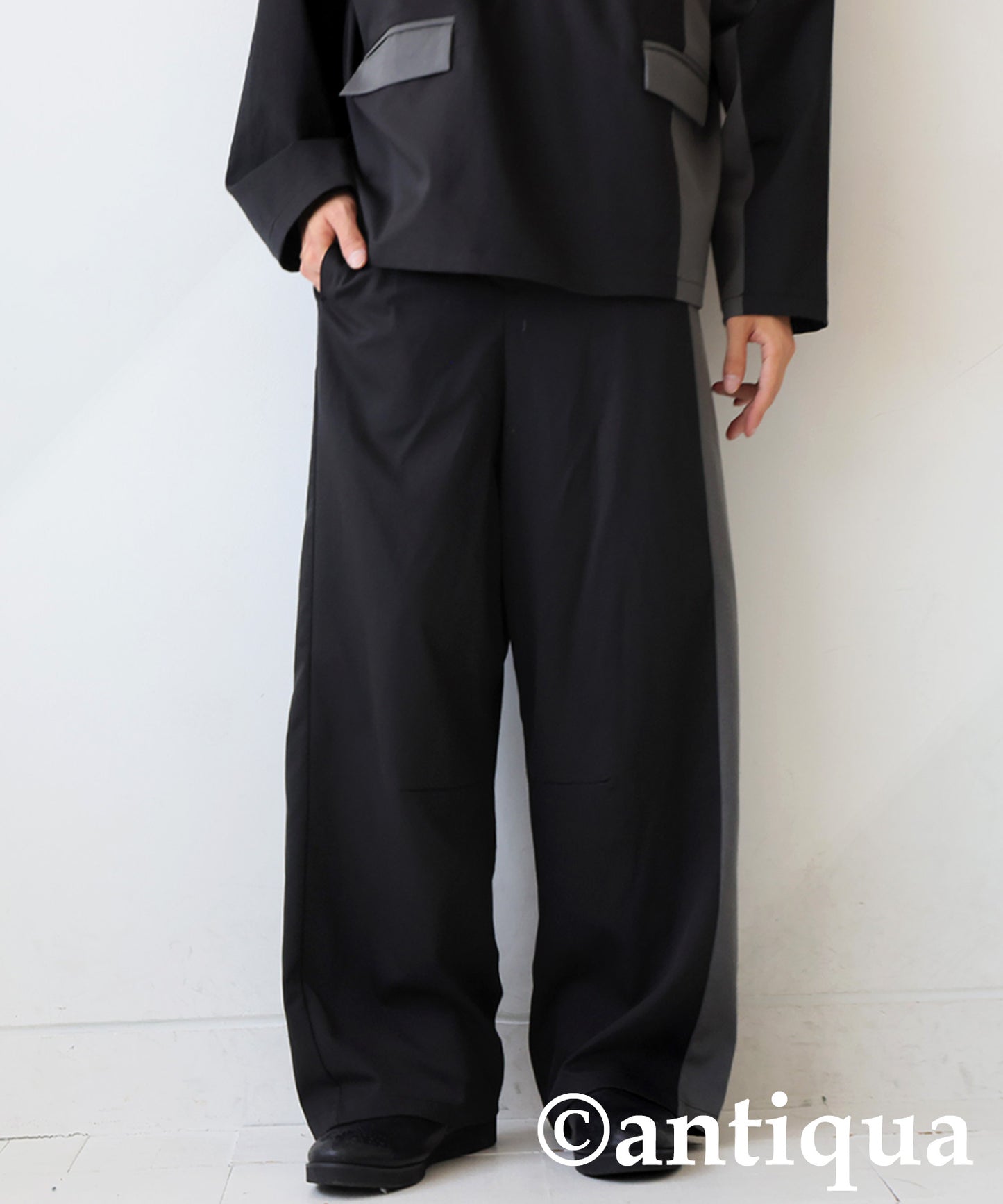Color-Block Wide-Leg Pants Men's