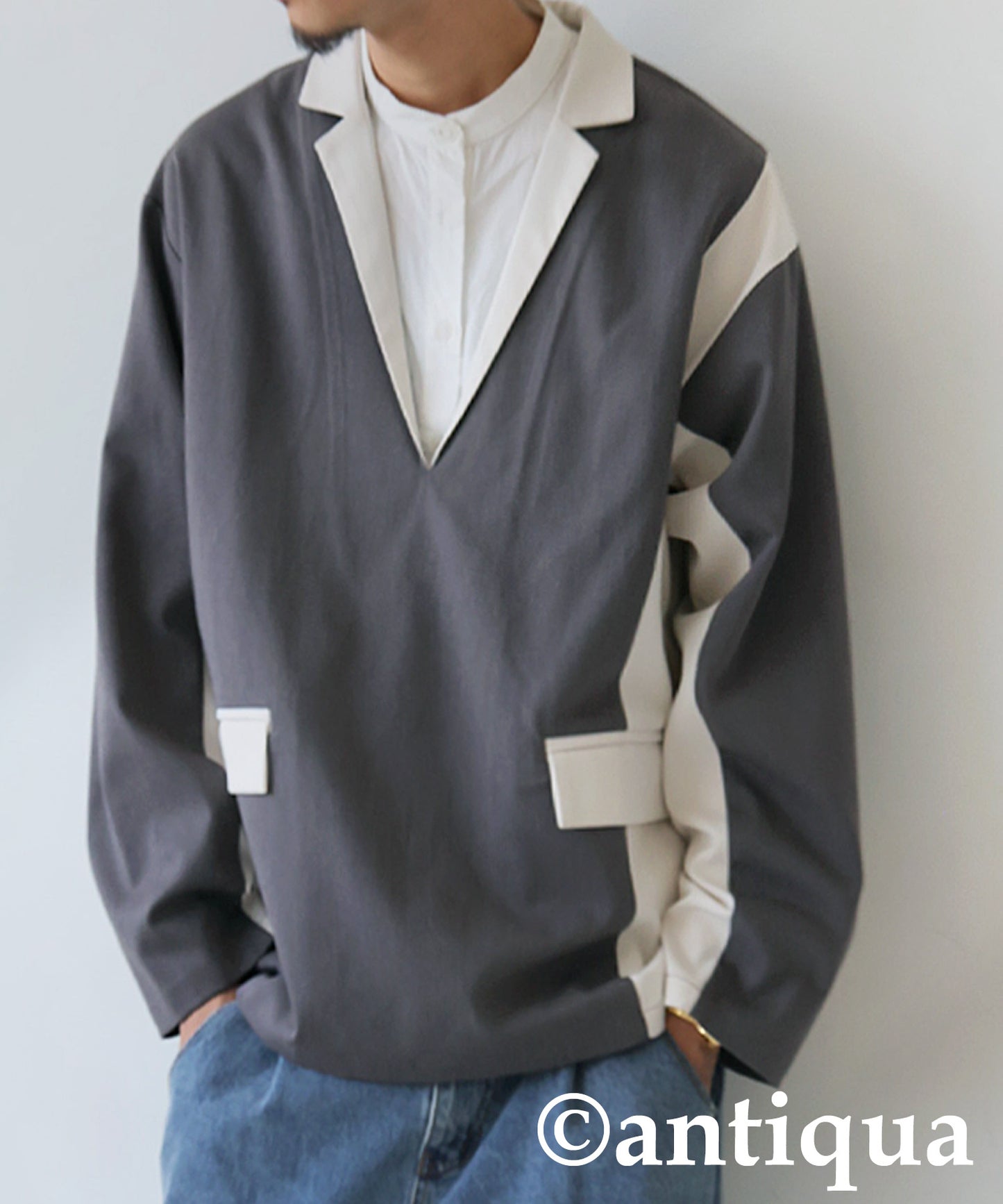 Color Scheme Switch Pullover Men's