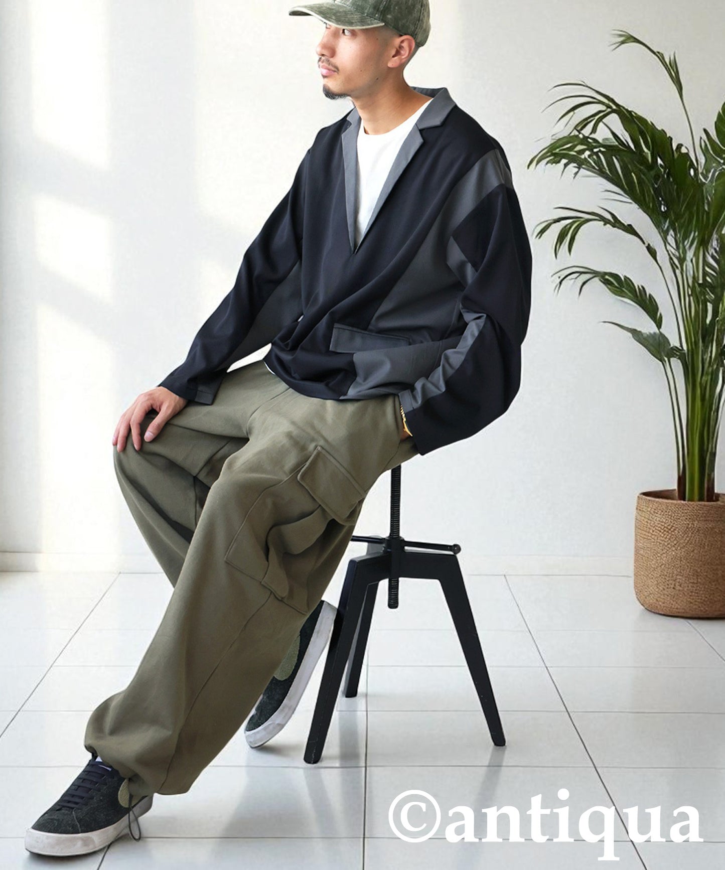 Color Scheme Switch Pullover Men's