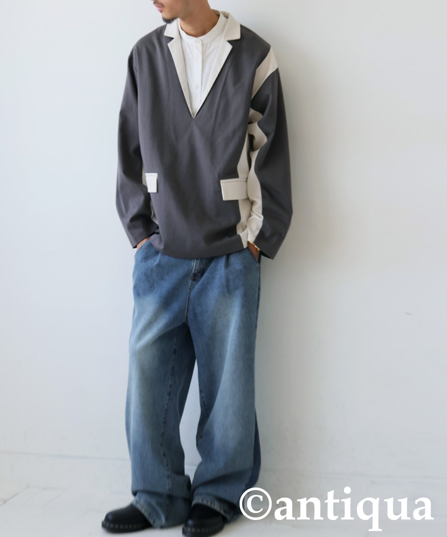 Color Scheme Switch Pullover Men's