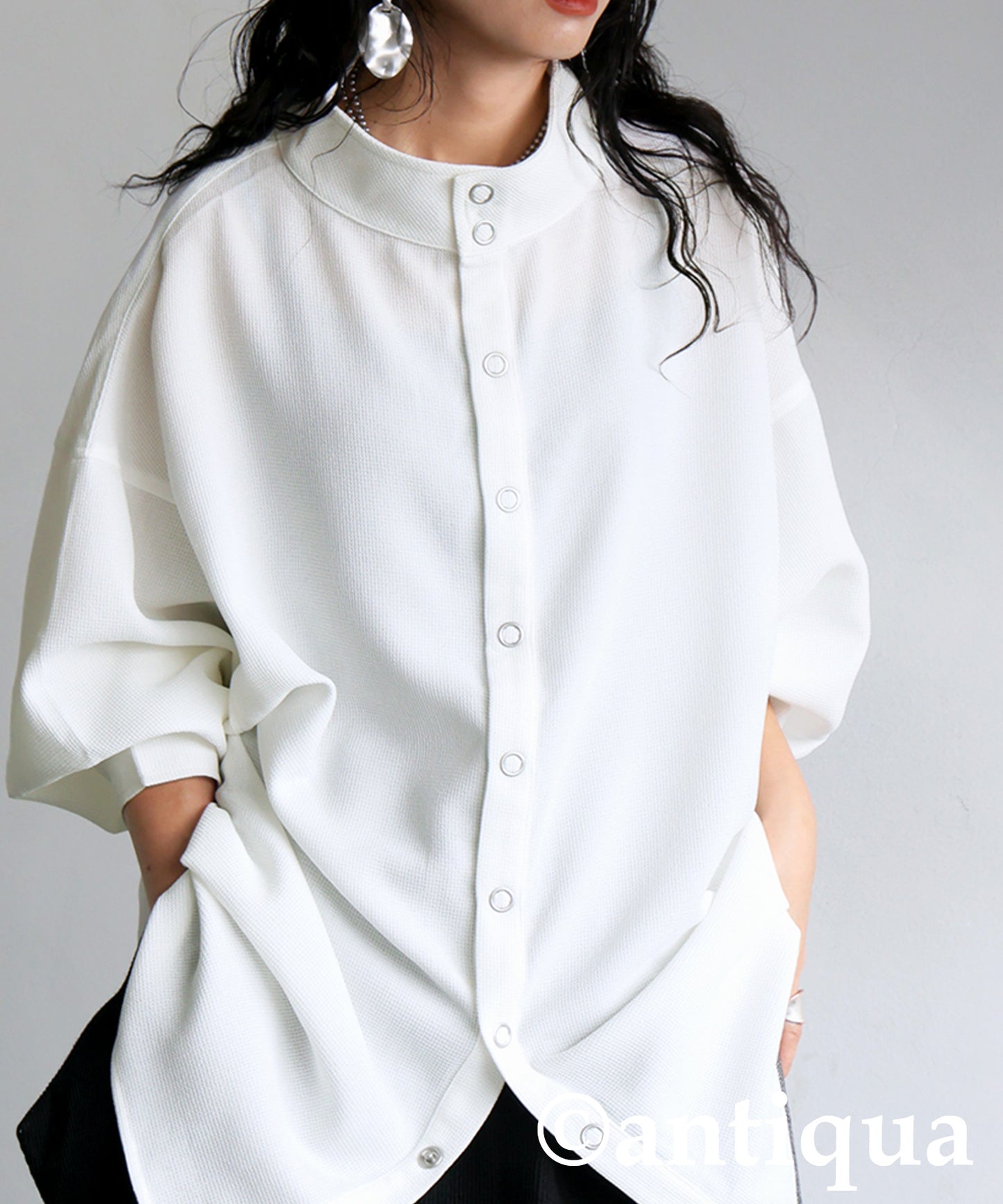 Stand Collar Shirt Ladies