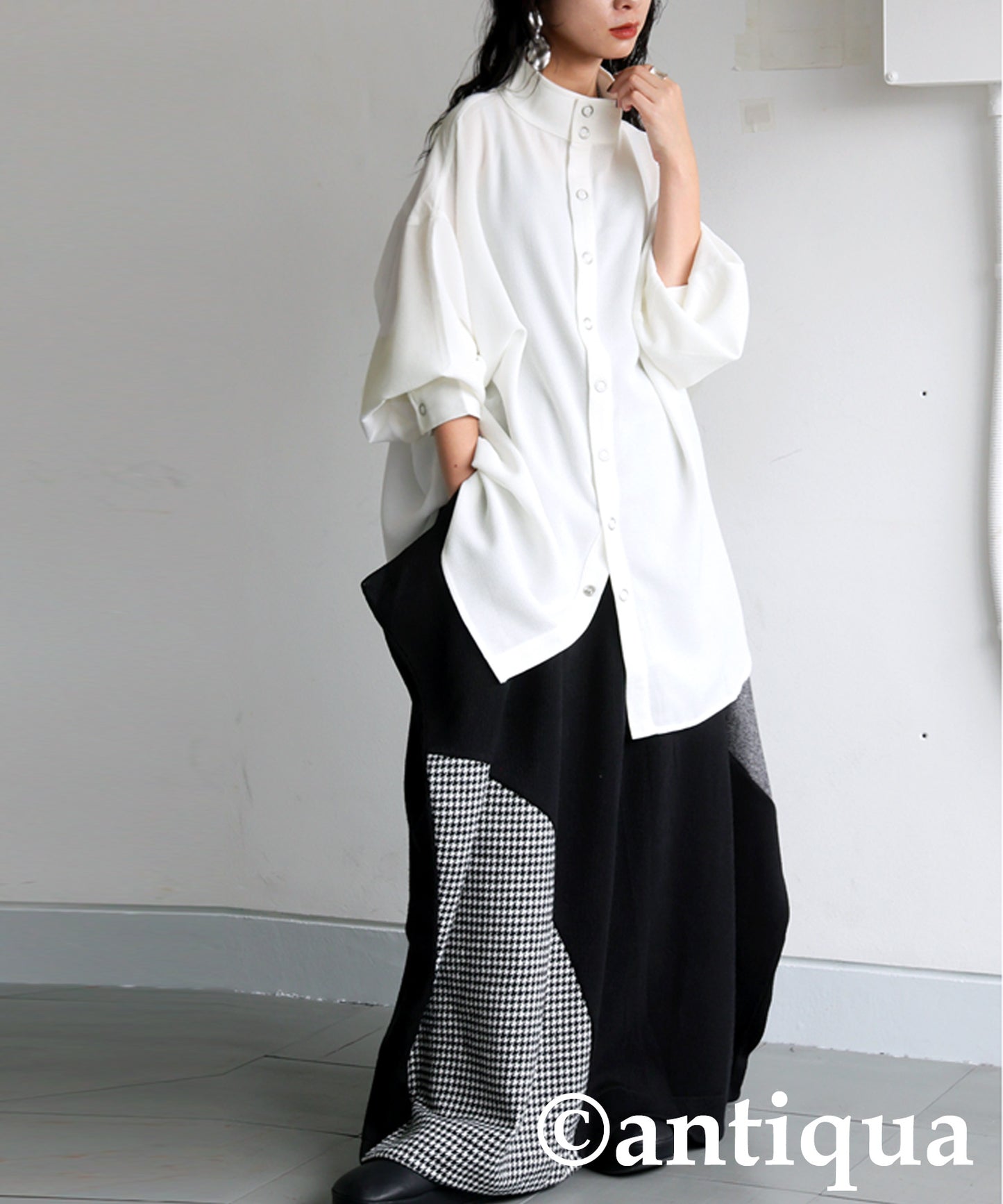 Stand Collar Shirt Ladies