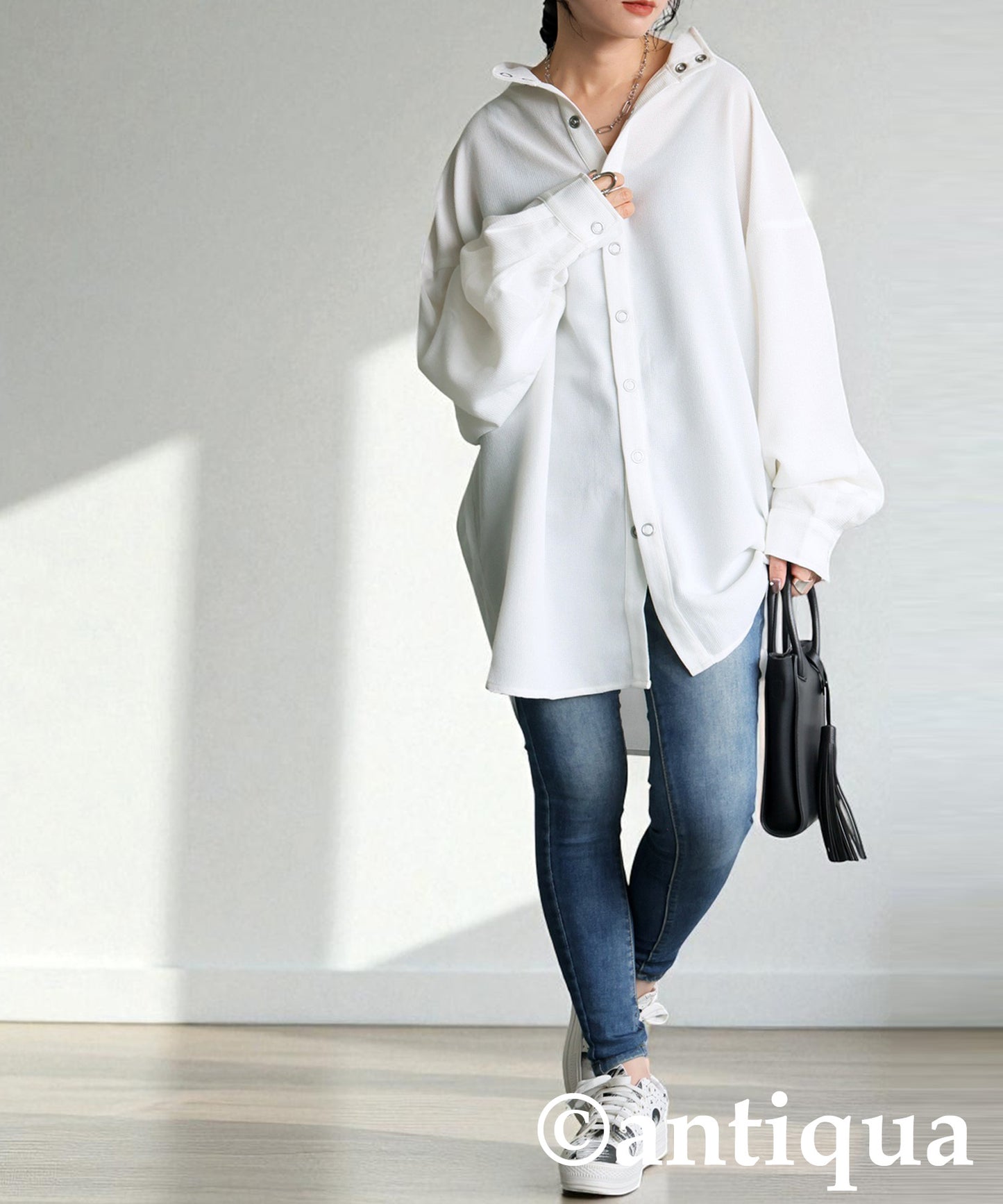 Stand Collar Shirt Ladies