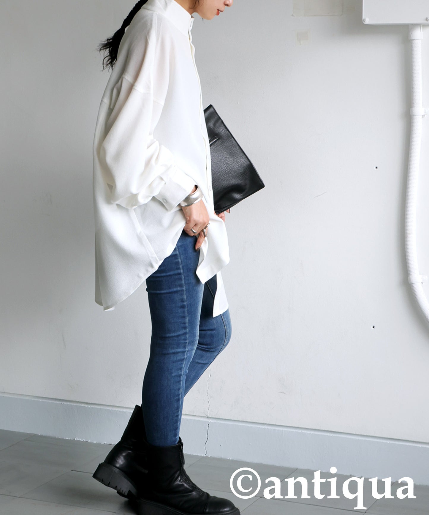 Stand Collar Shirt Ladies