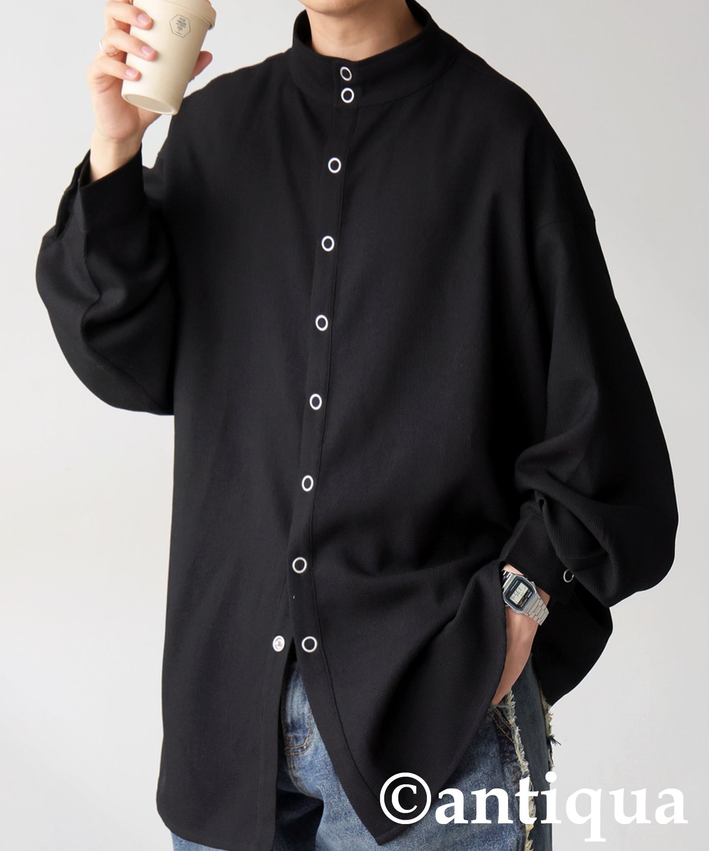 Stand Collar Shirt Men's