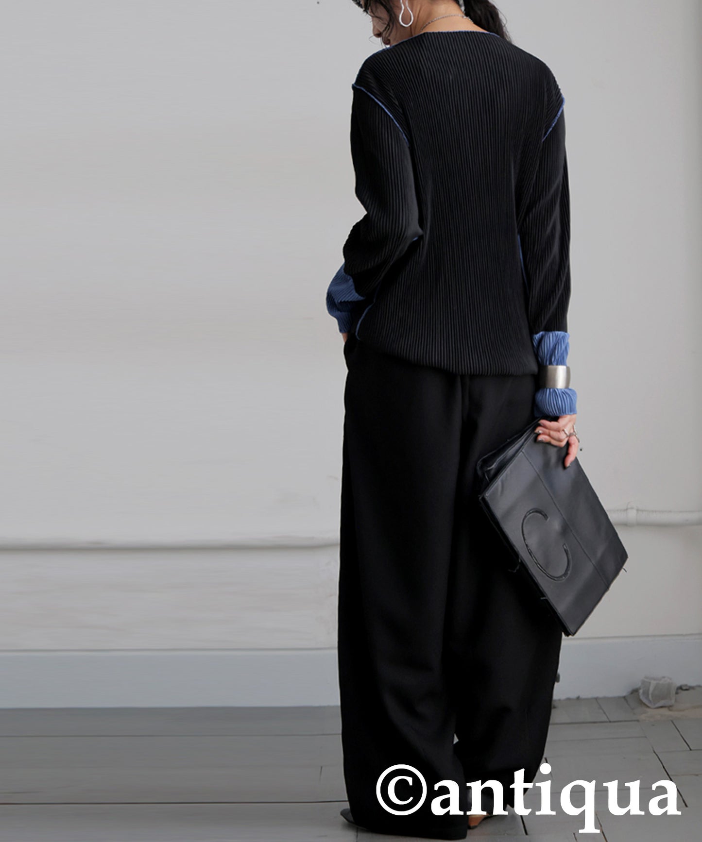 Pleated Wide-Leg Pants Ladies