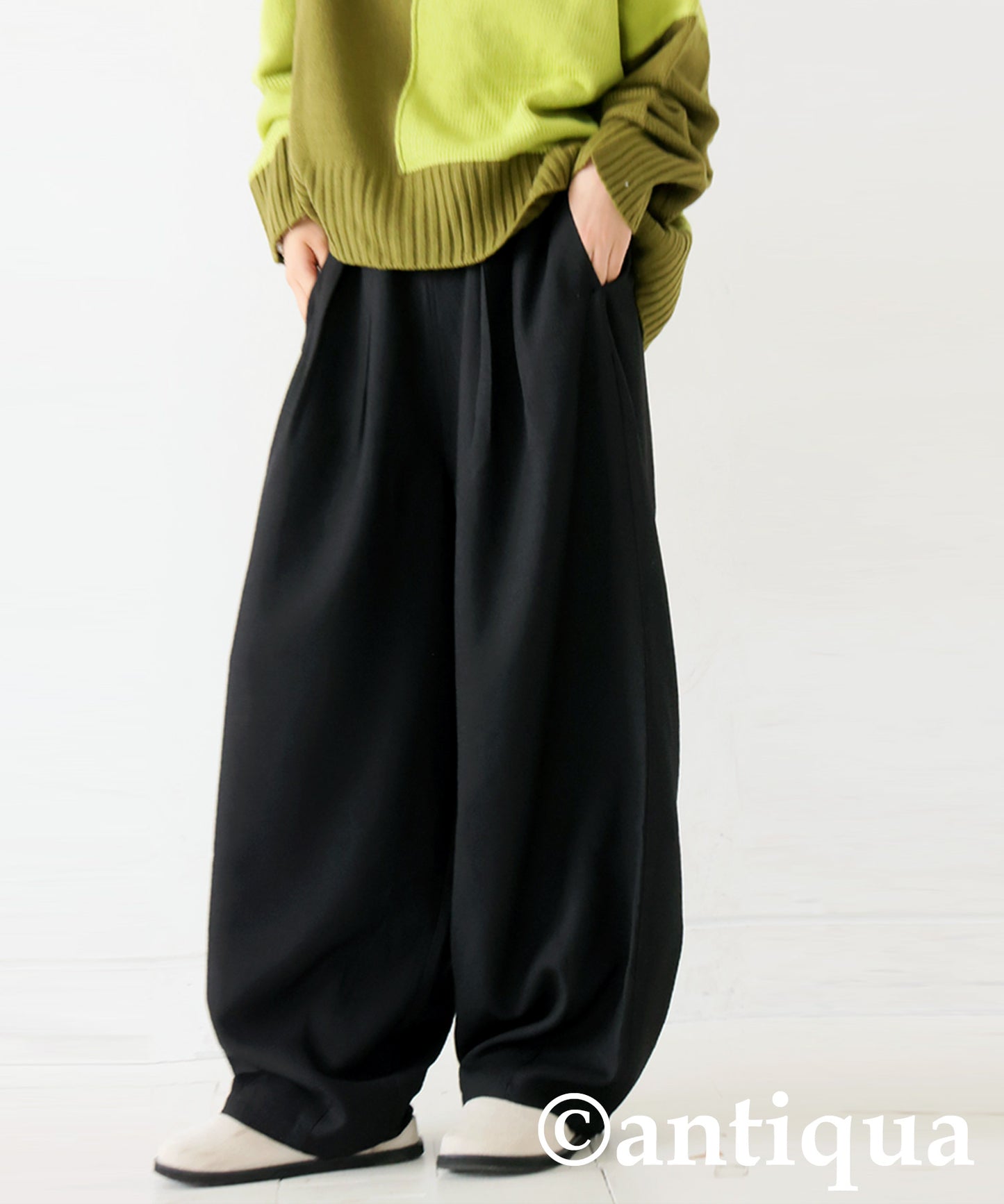 Pleated Wide-Leg Pants Ladies