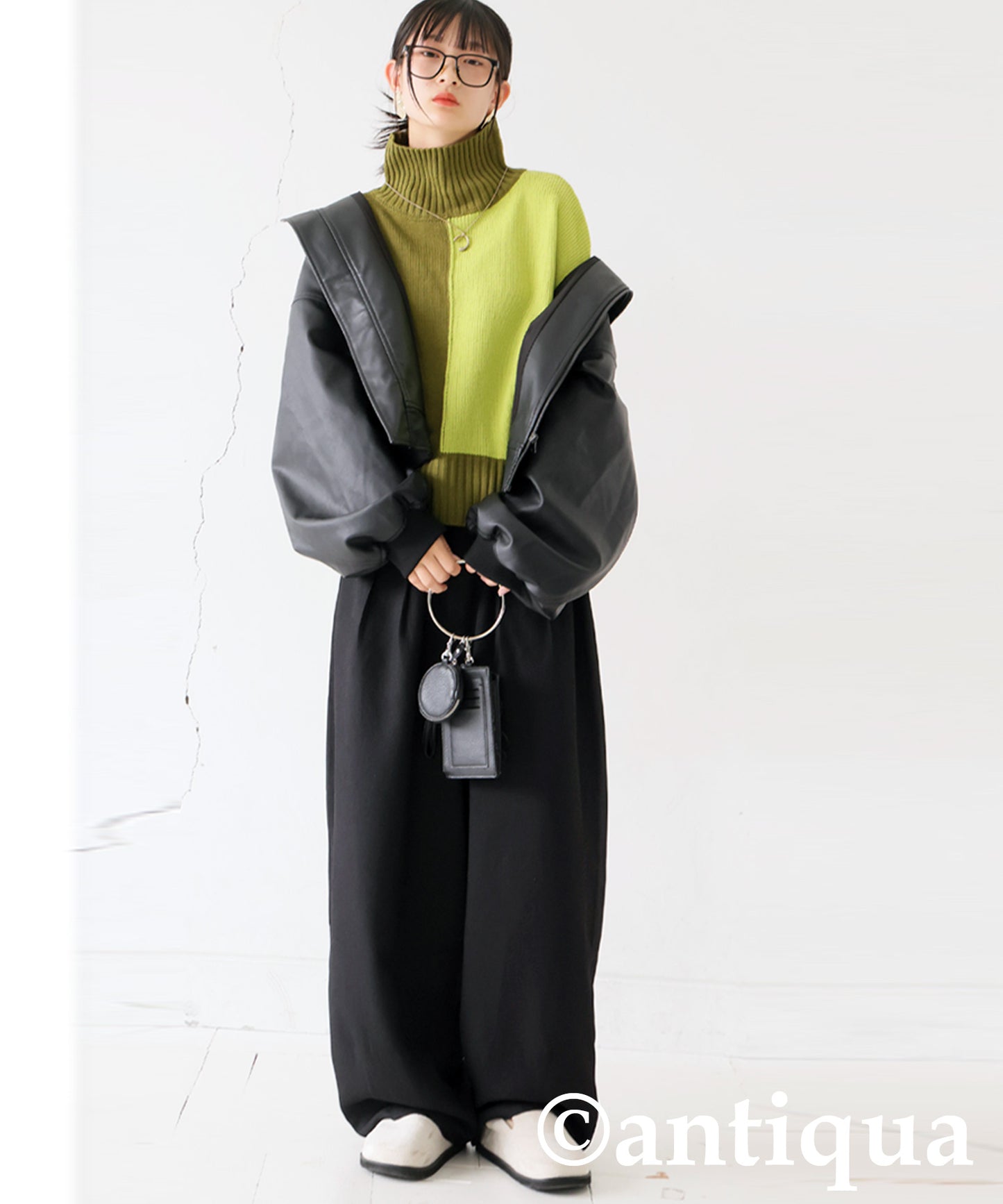 Pleated Wide-Leg Pants Ladies