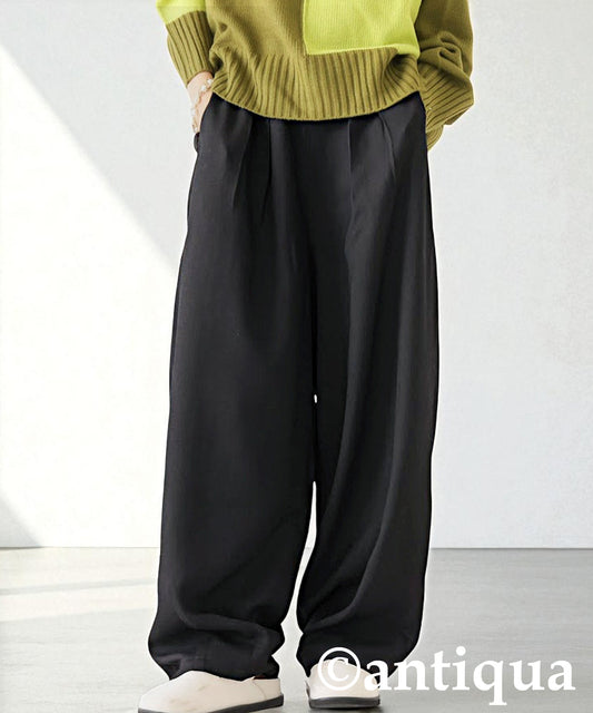 Pleated Wide-Leg Pants Ladies