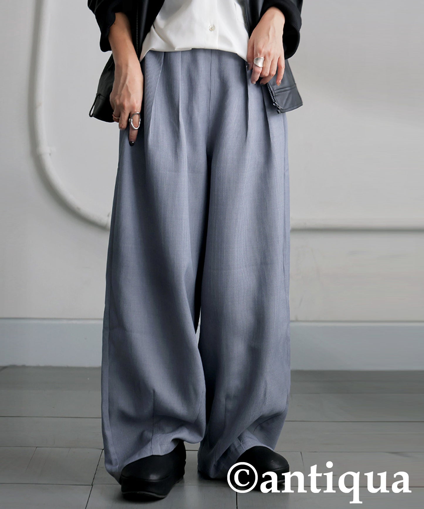 Pleated Wide-Leg Pants Ladies