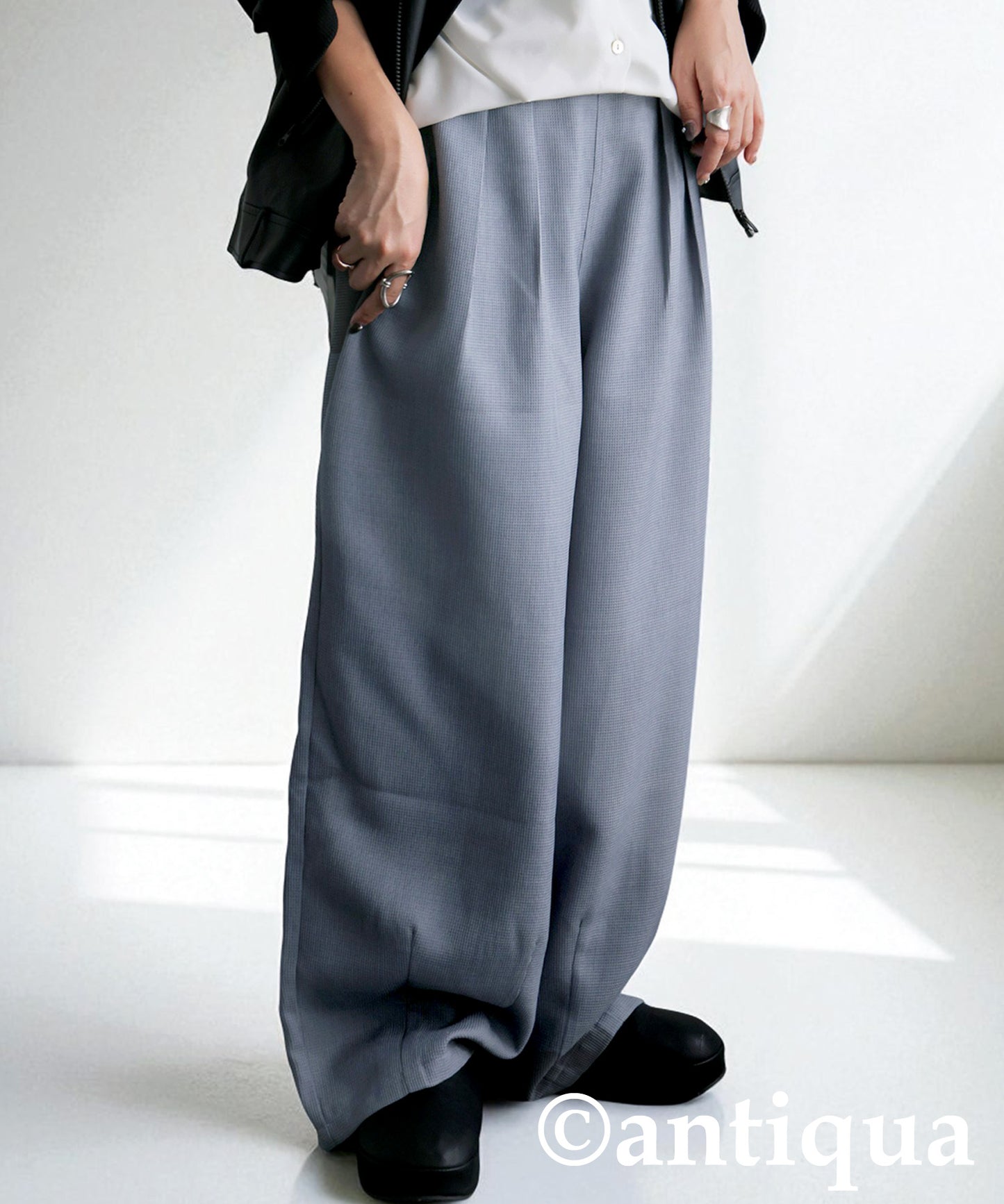 Pleated Wide-Leg Pants Ladies
