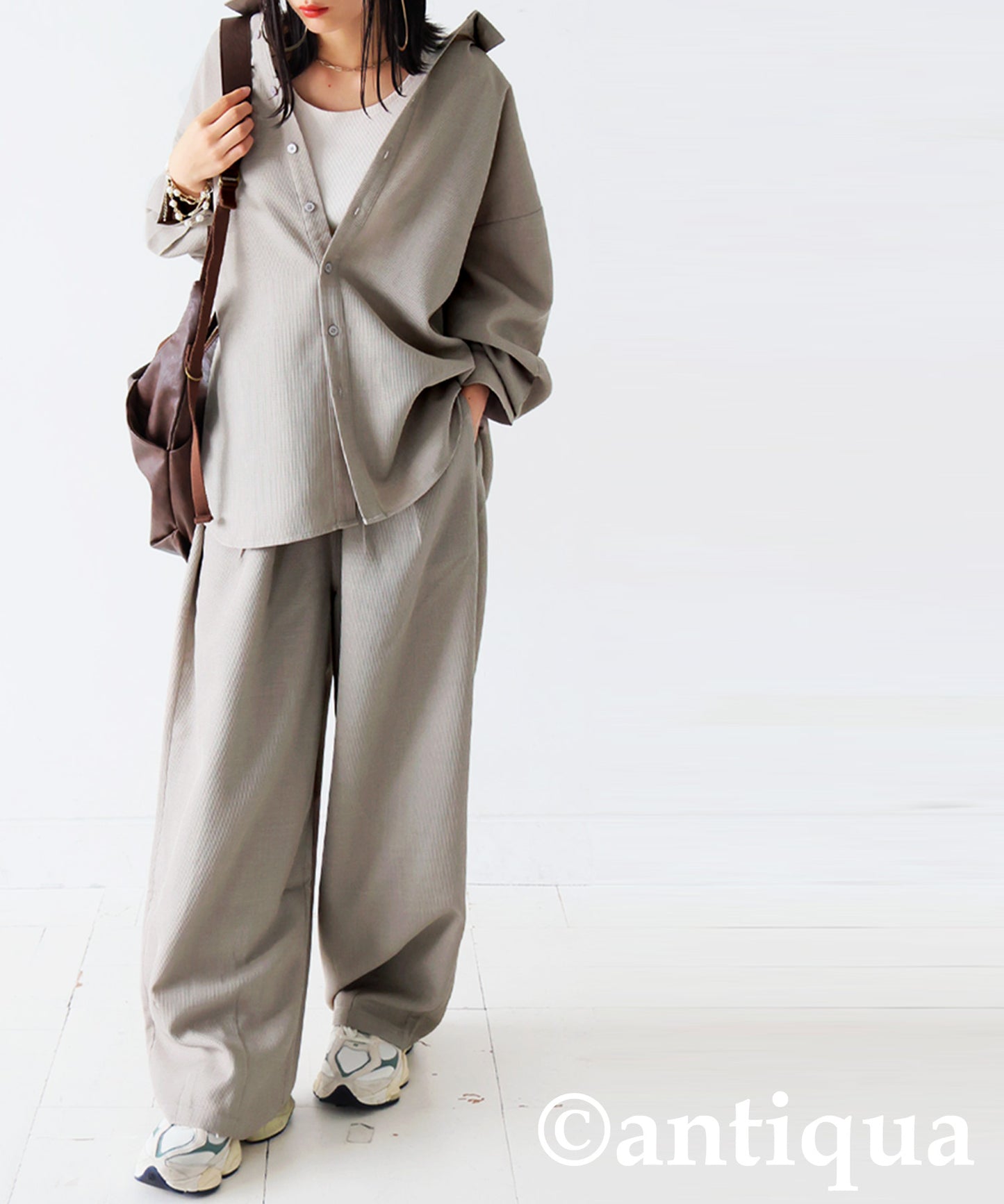 Pleated Wide-Leg Pants Ladies