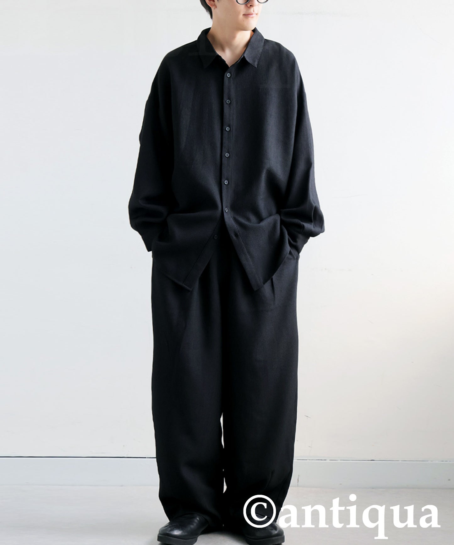 Pleated Wide-Leg Pants Men's