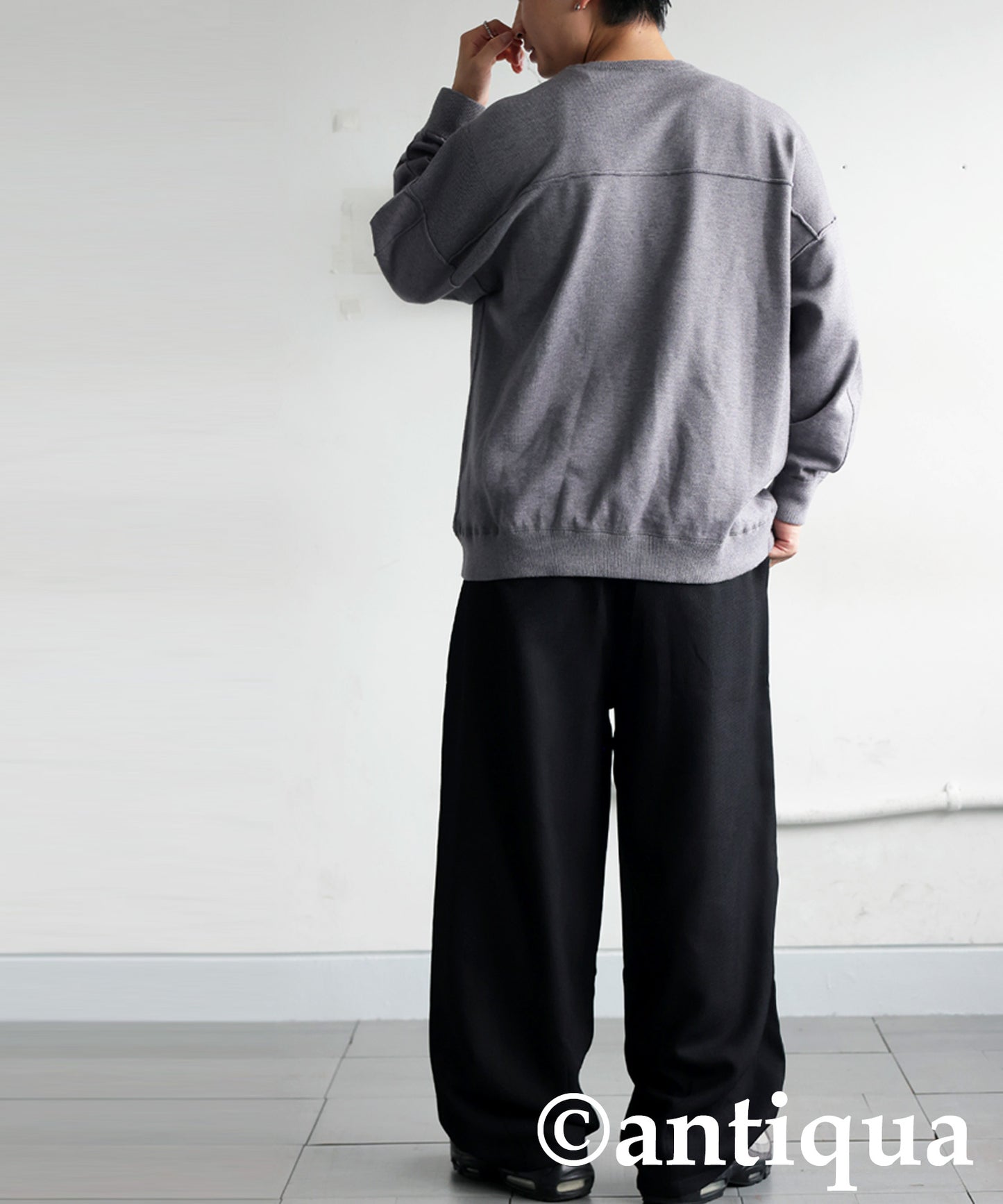 Pleated Wide-Leg Pants Men's