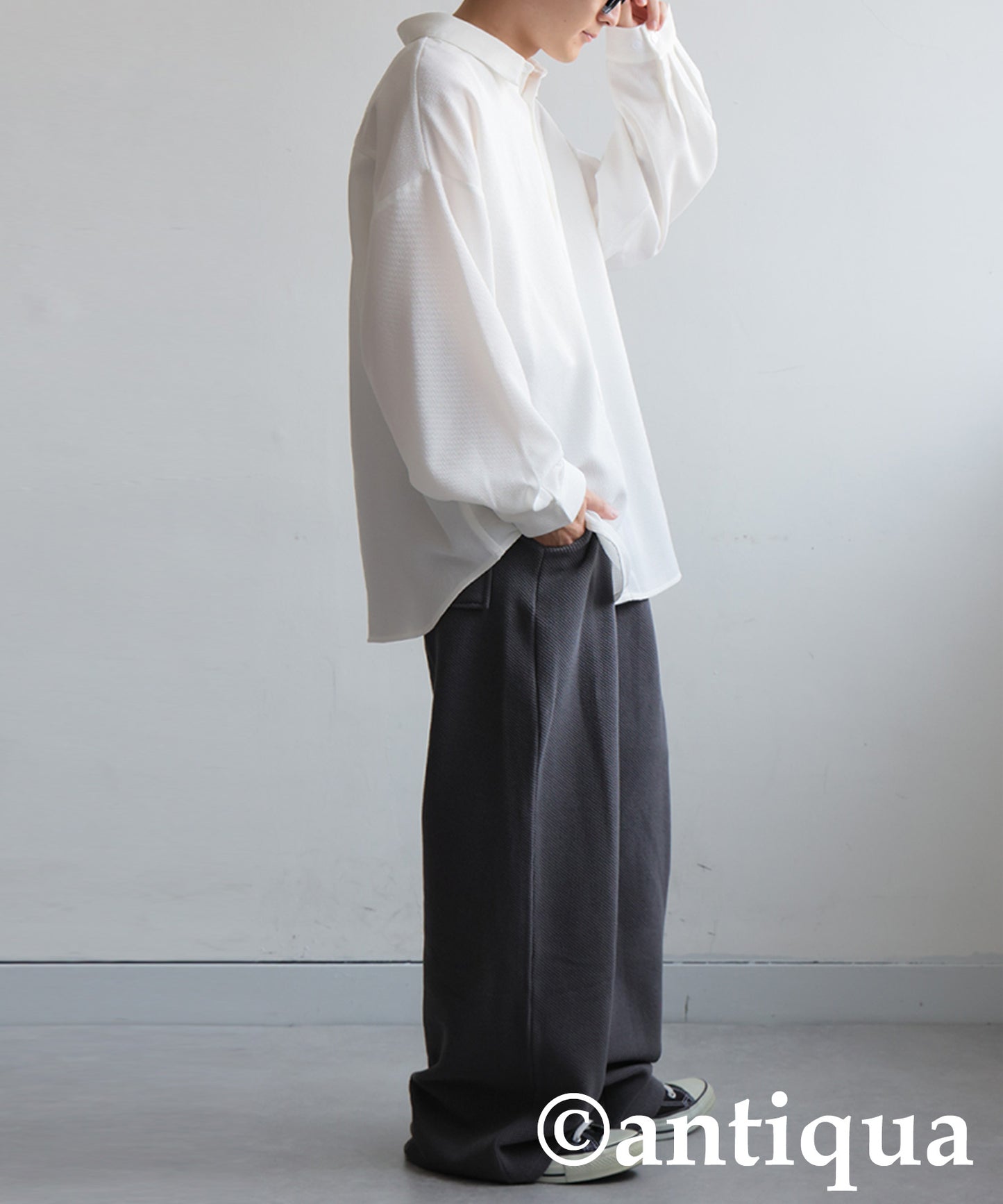 Pleated Wide-Leg Pants Men's