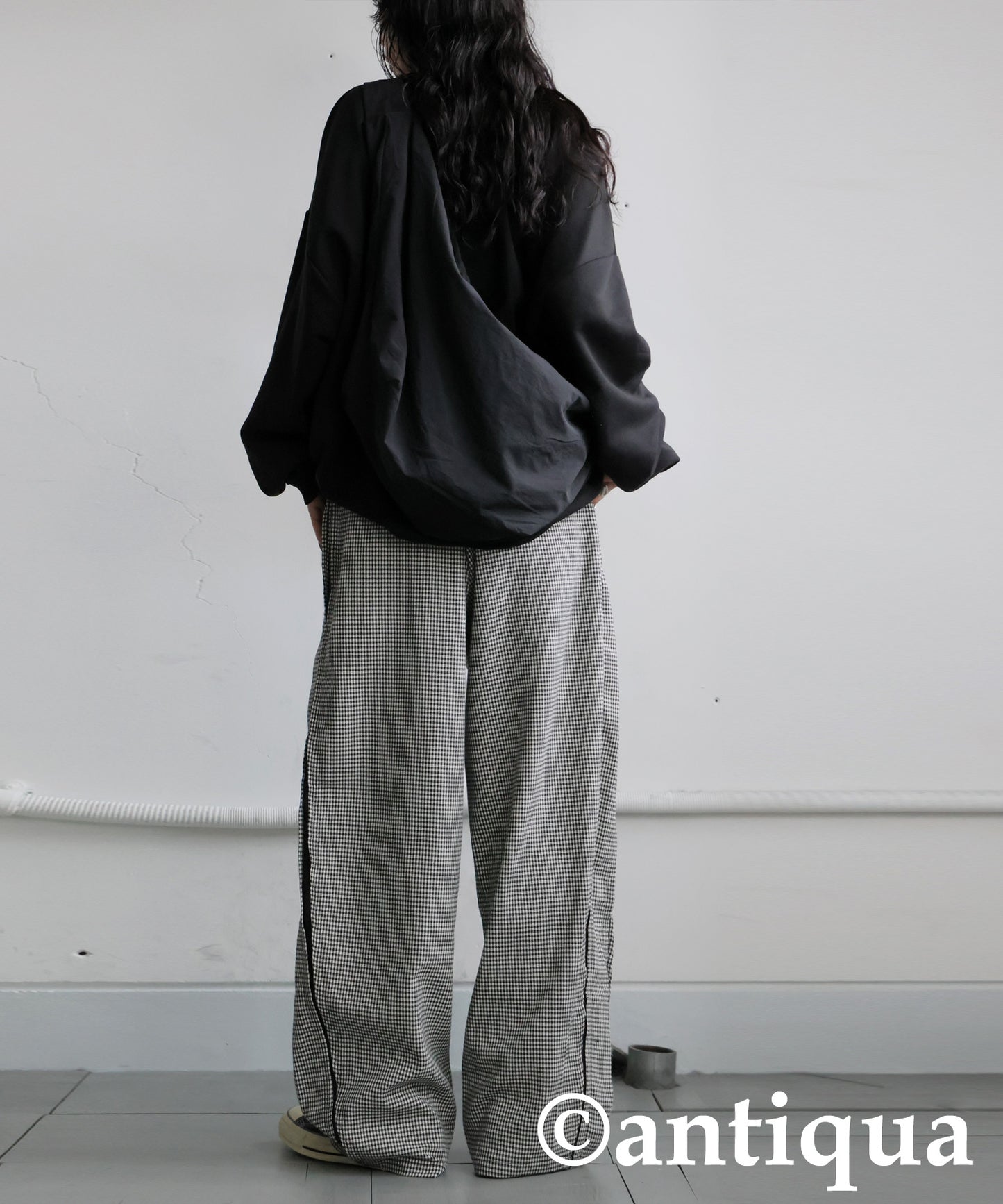 Houndstooth Wide Pants Ladies