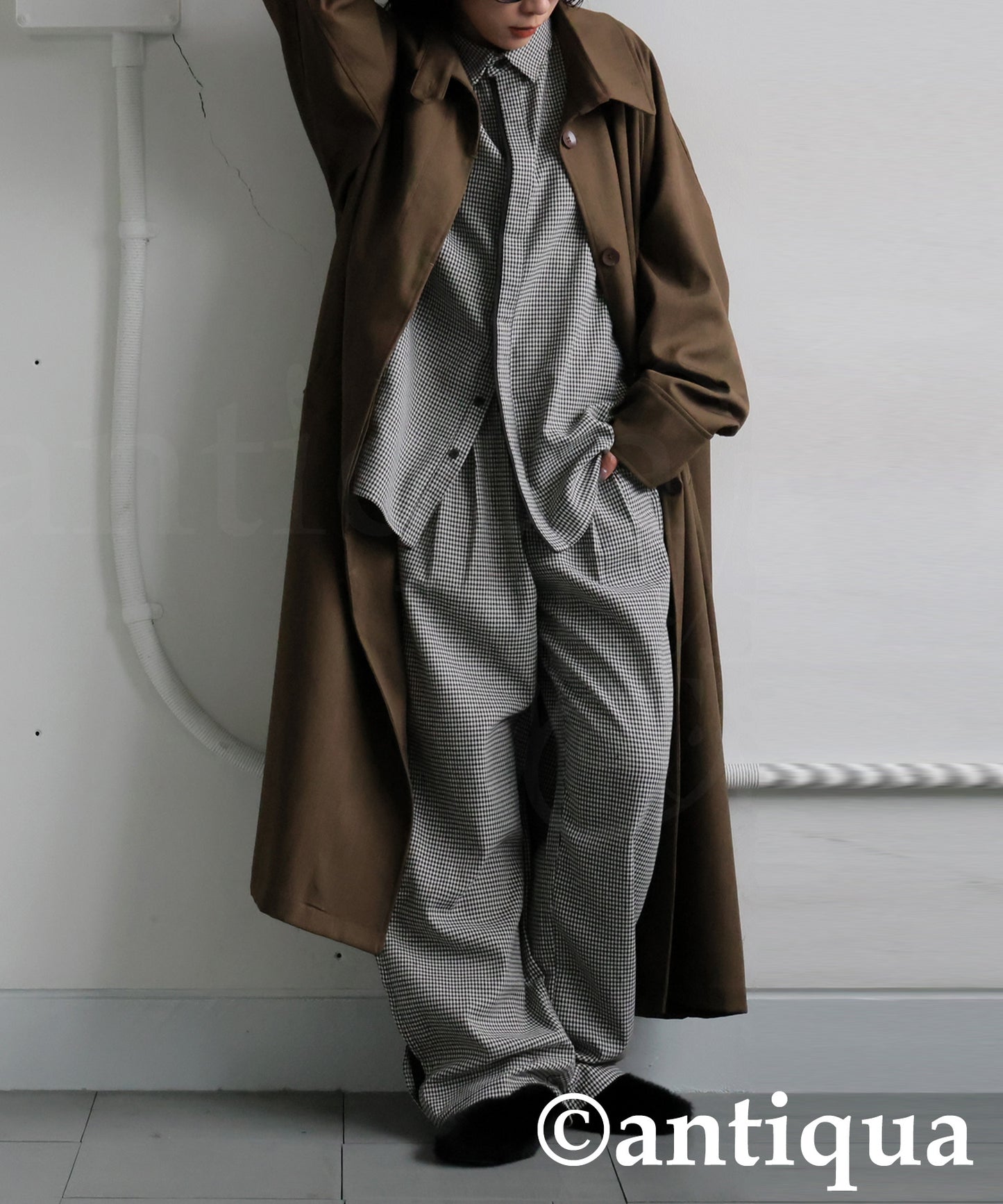 Houndstooth Wide Pants Ladies