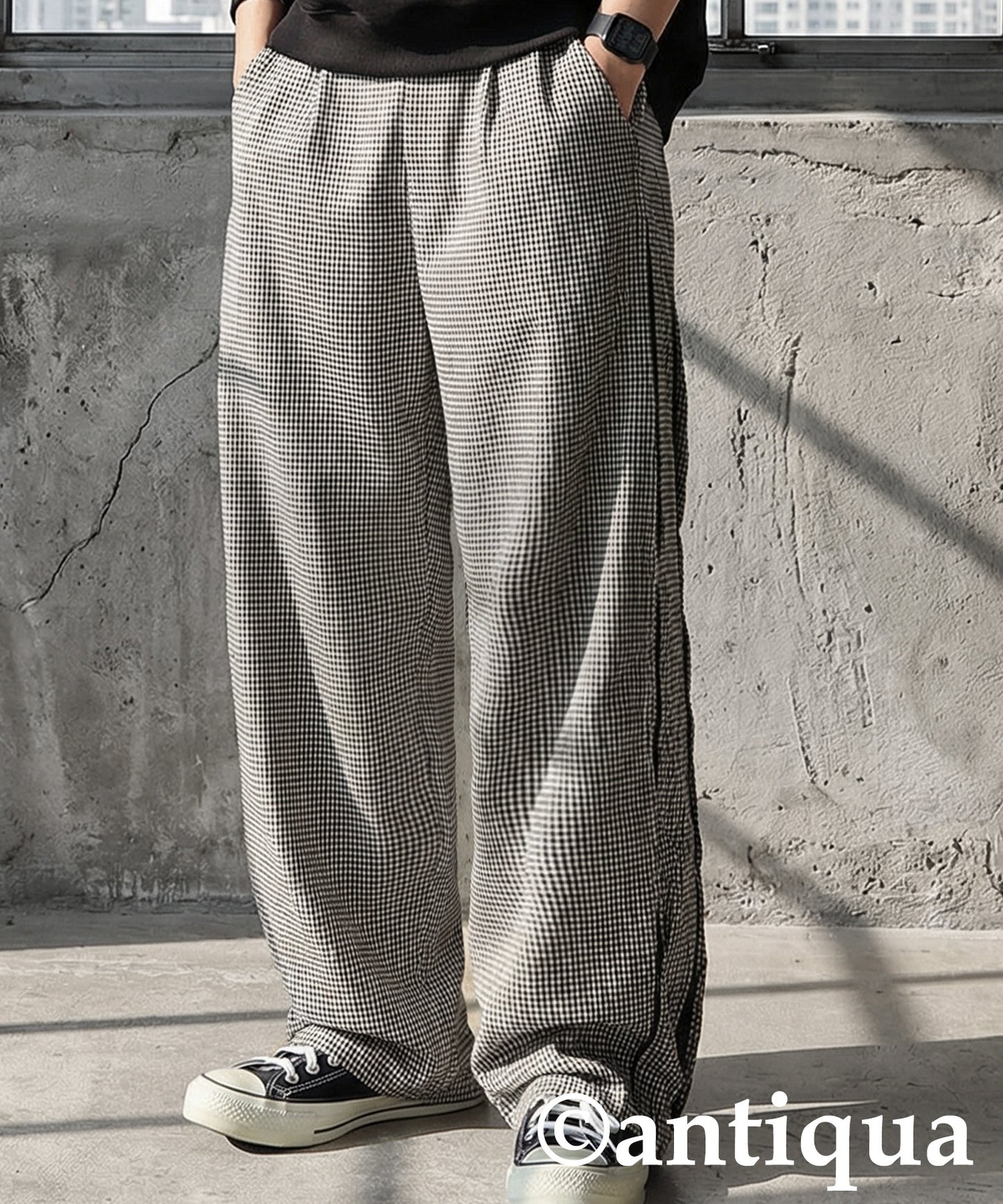 Houndstooth Wide Pants Men's