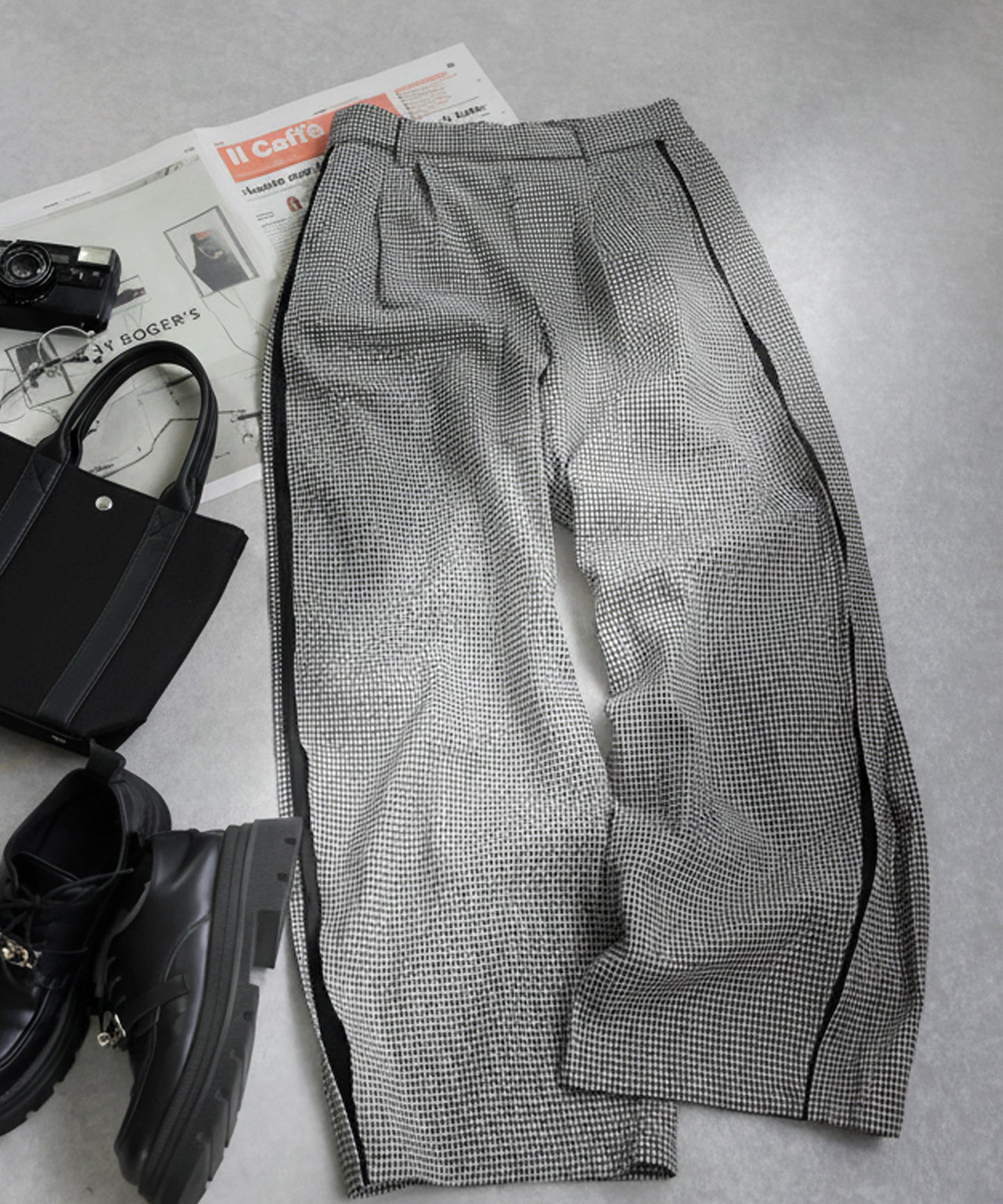 Houndstooth Wide Pants Men's