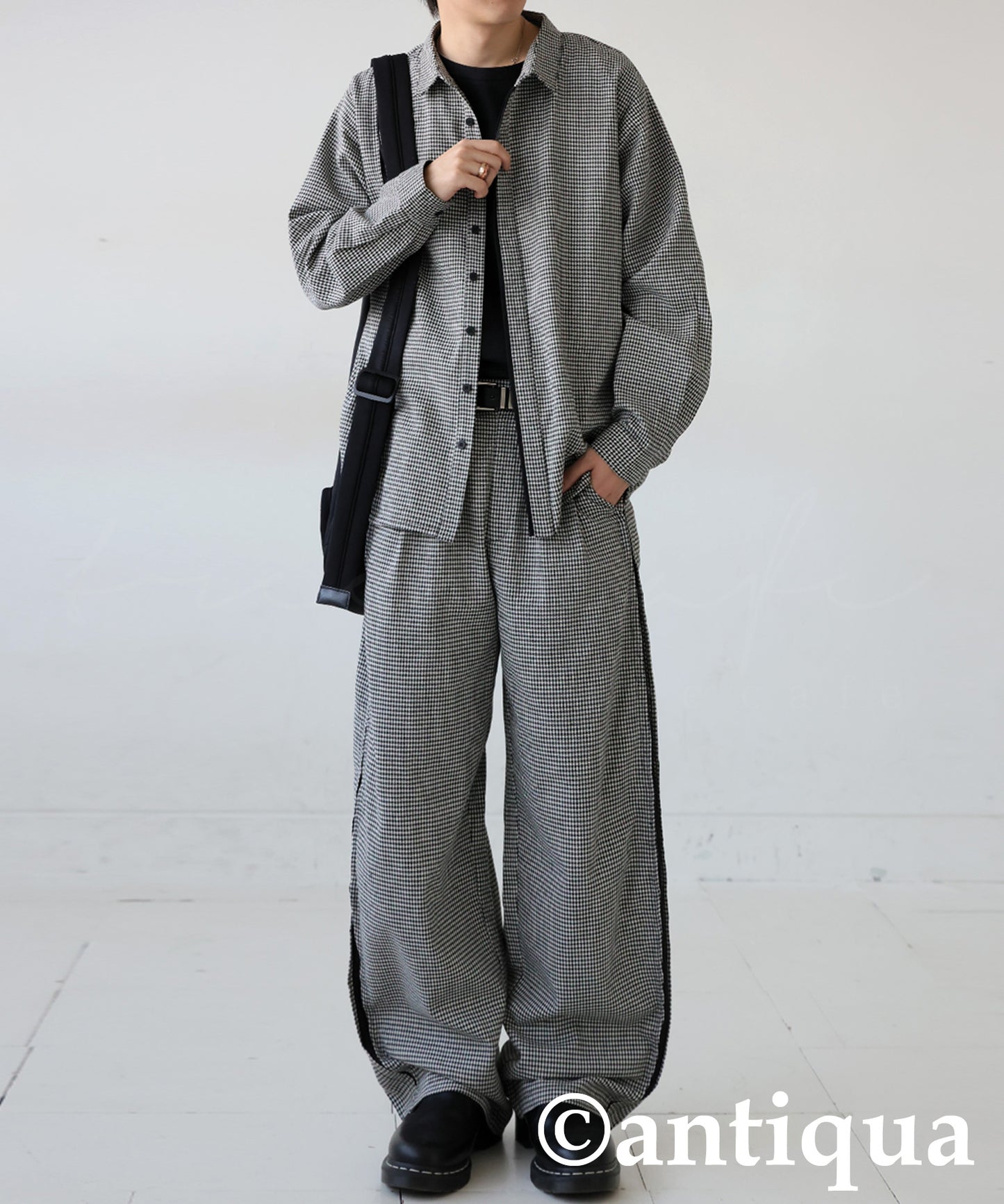 Houndstooth Wide Pants Men's