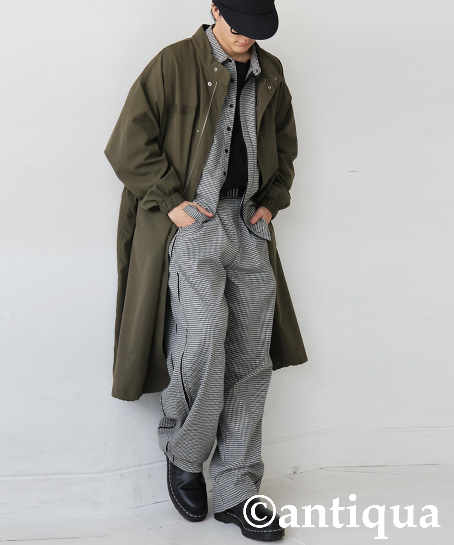 Houndstooth Line Design Shirt Men's