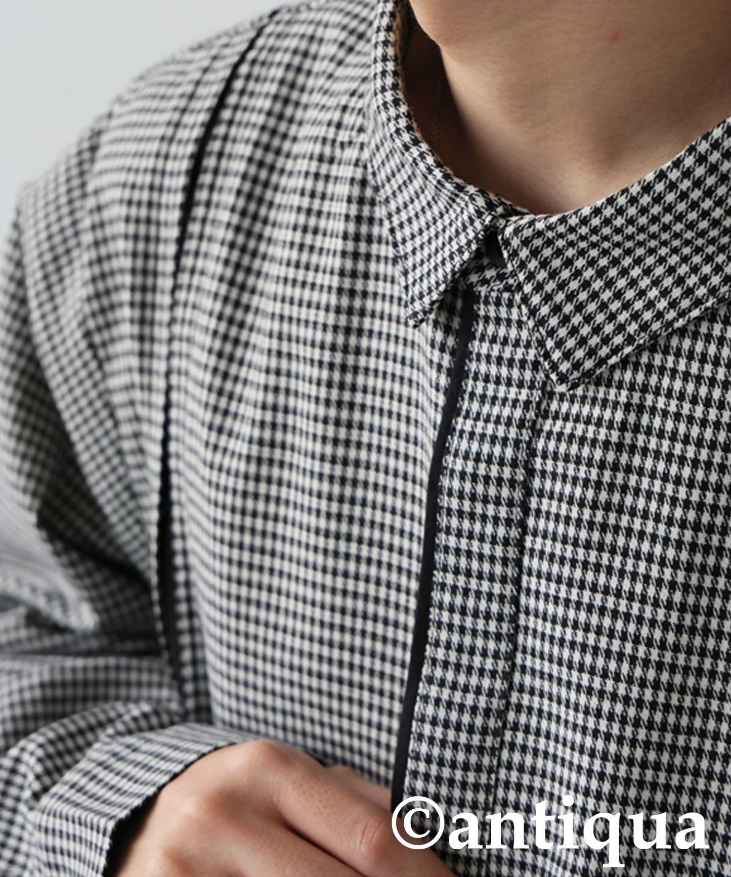 Houndstooth Line Design Shirt Men's