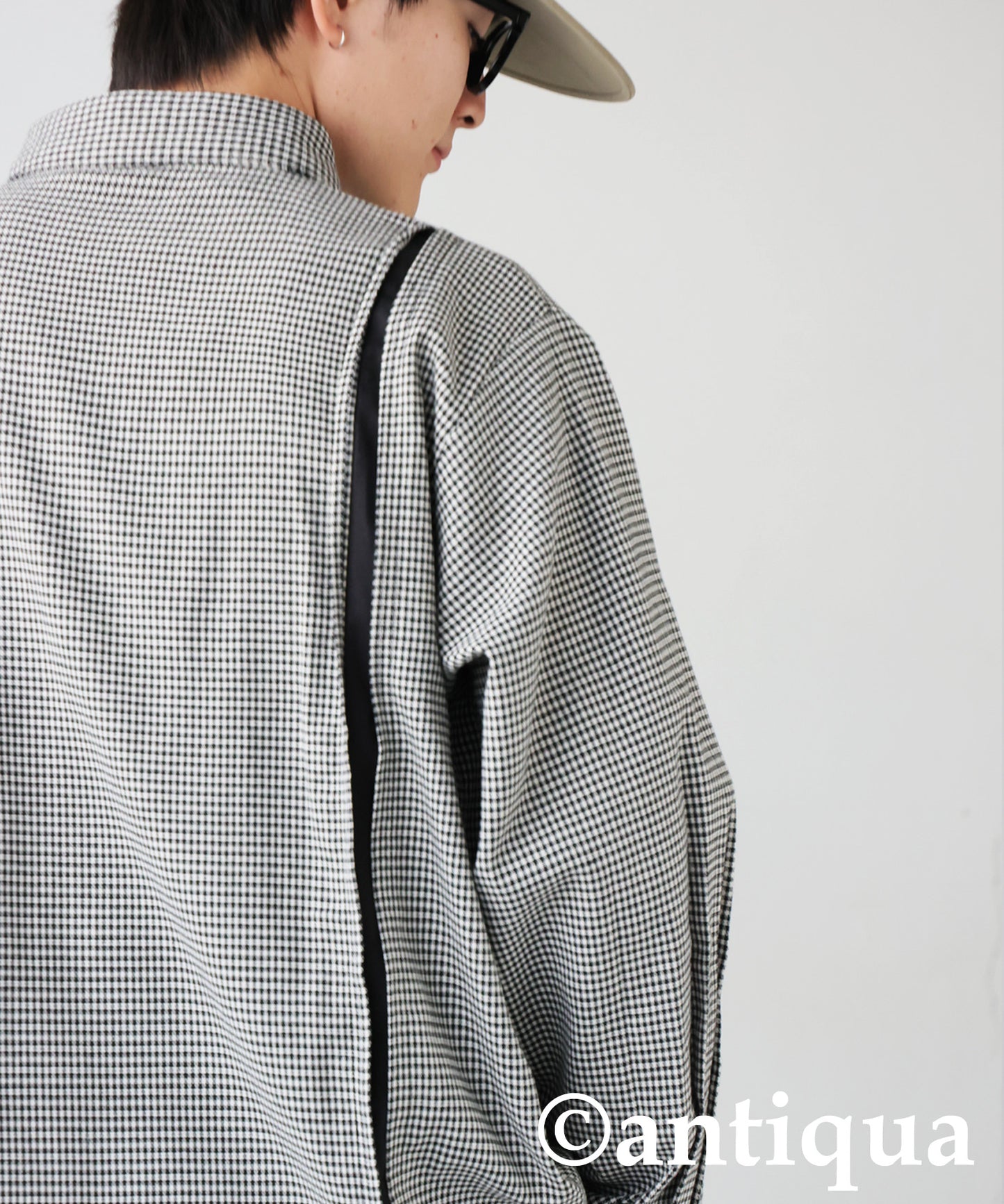 Houndstooth Line Design Shirt Men's